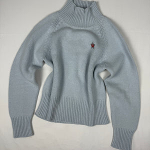 Baby blue high neck jumper (M)