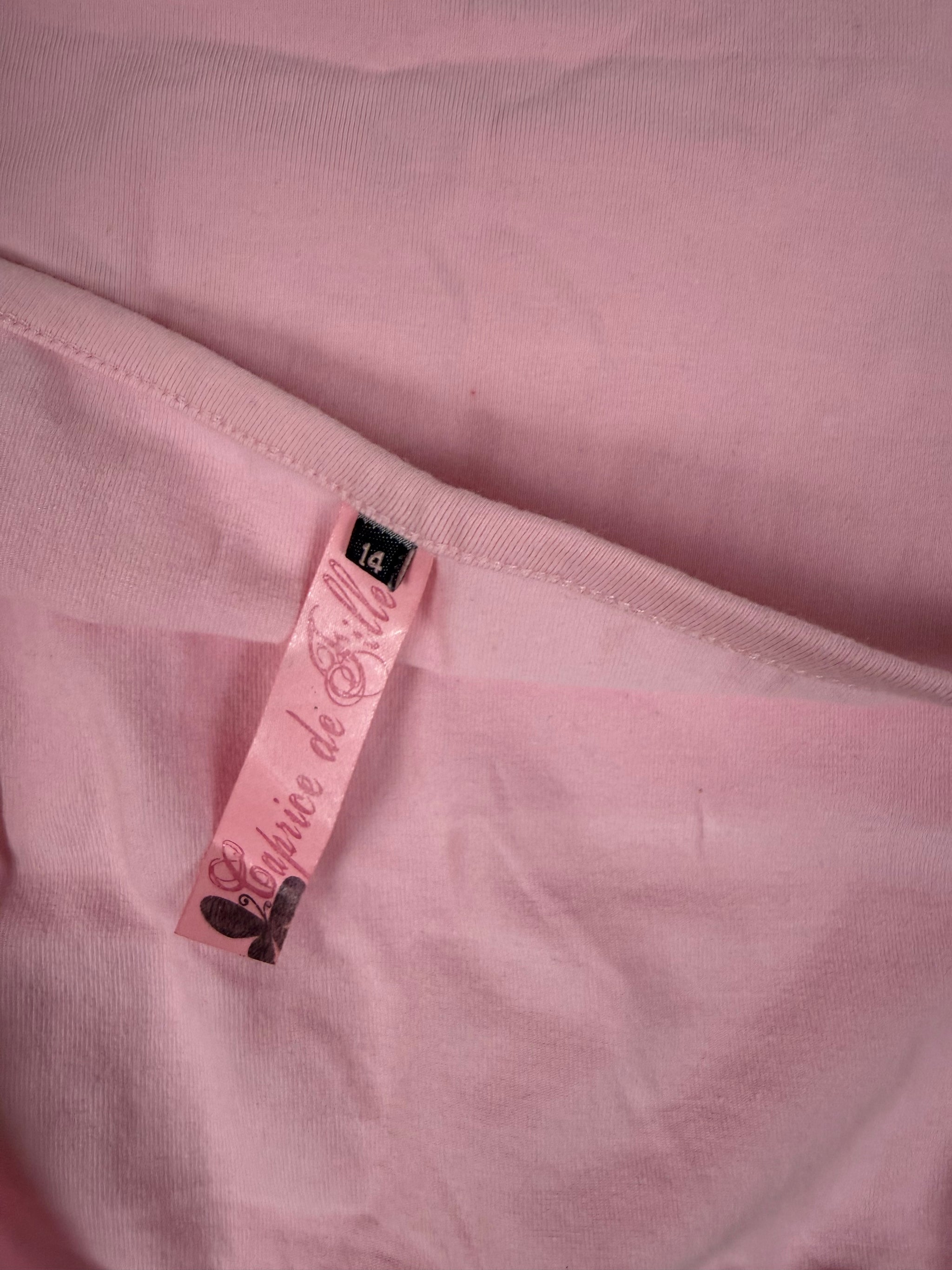 Baby pink 100% cotton halter top (S)