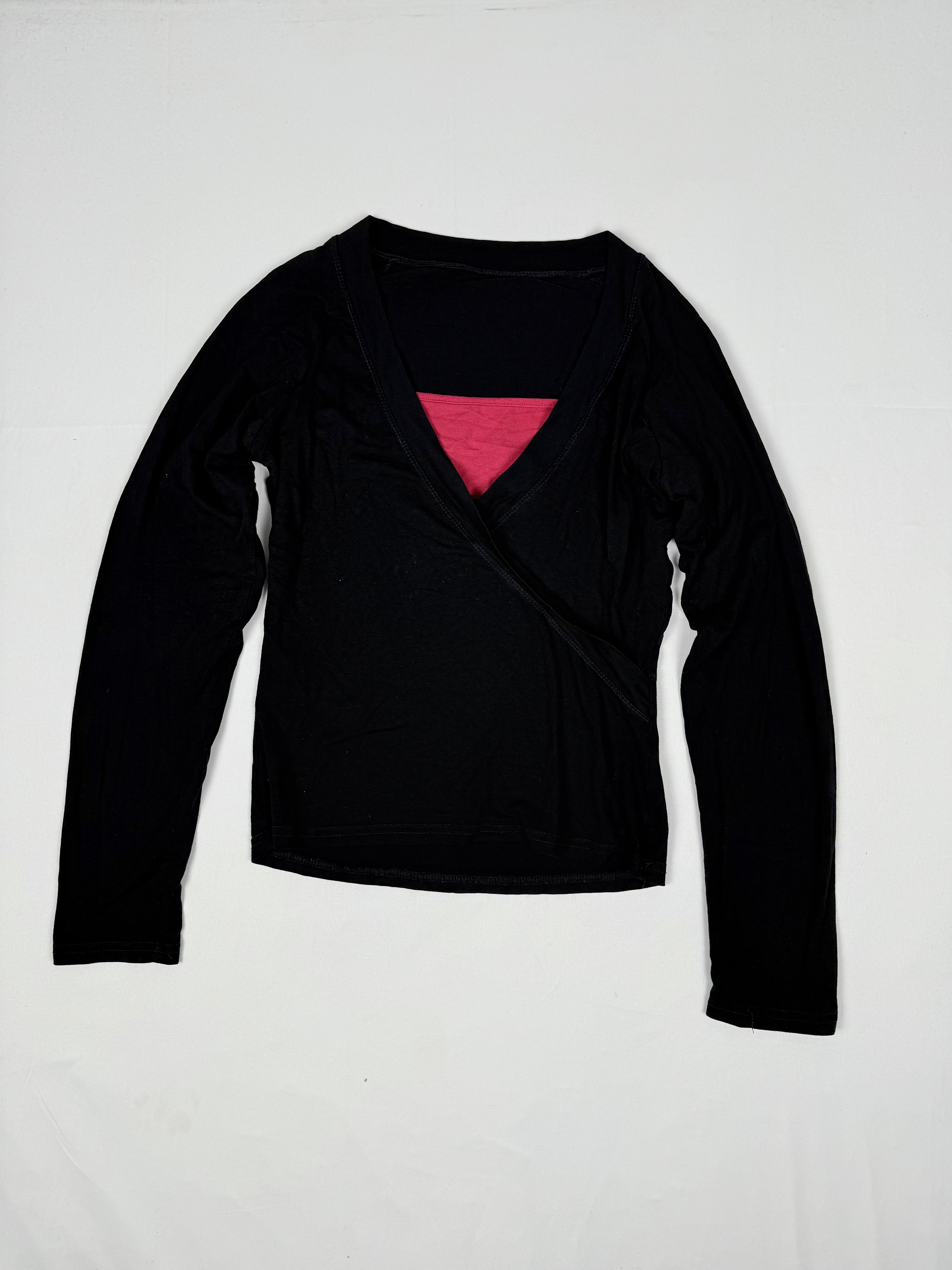 Black wrapped long sleeves top (XS/S)