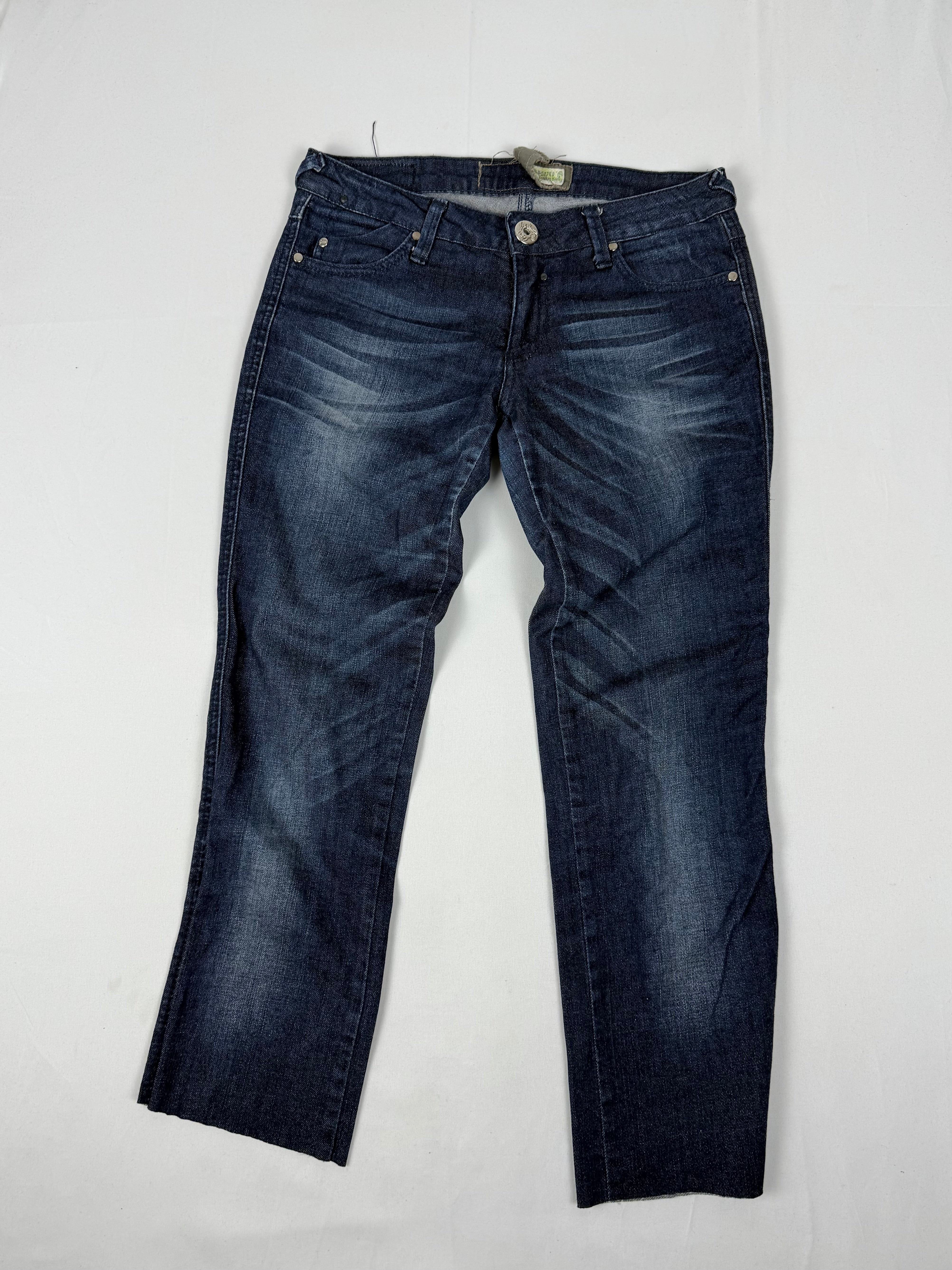 Navy denim low rise capri pants (S/M)