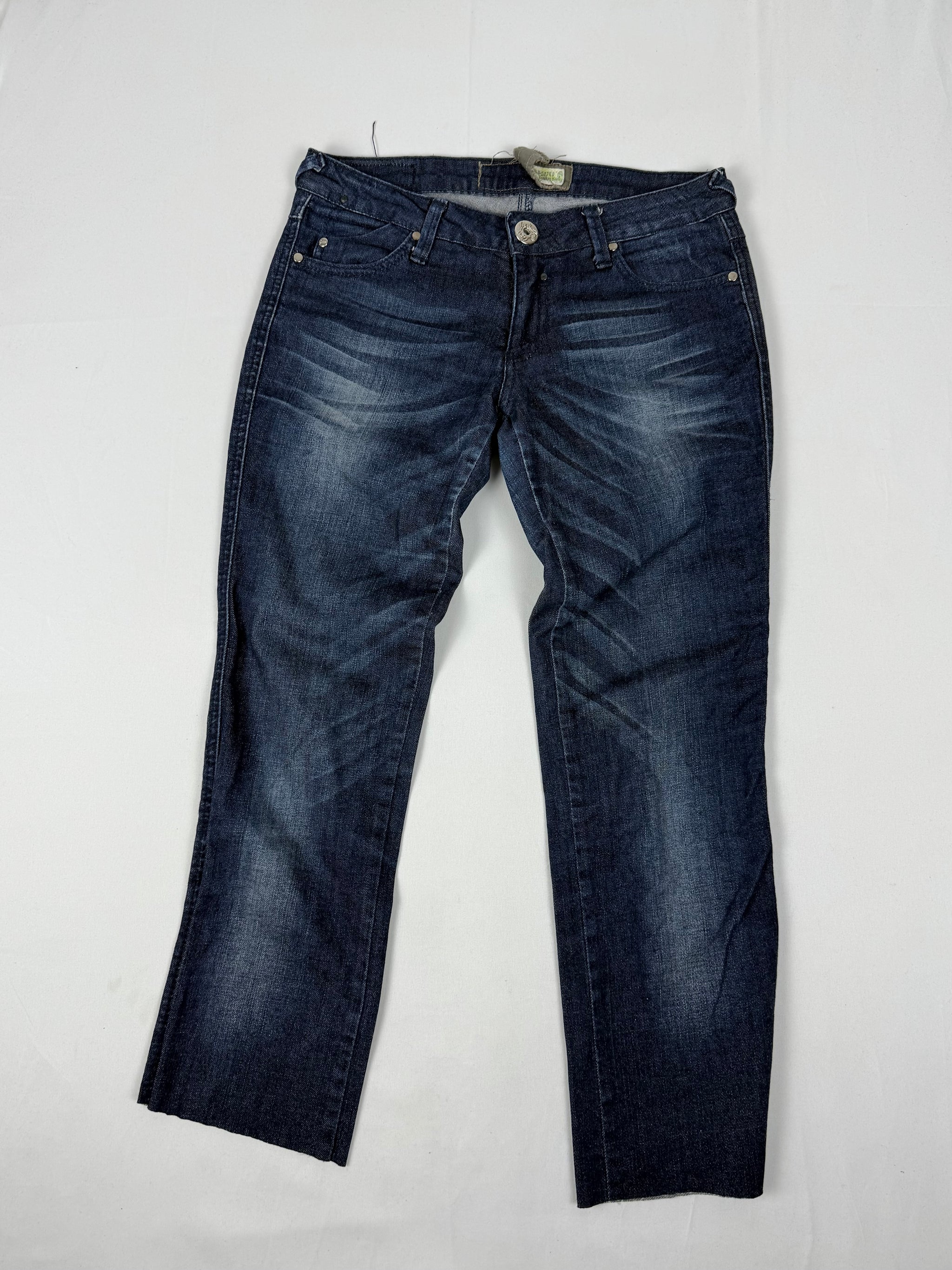 Navy denim low rise capri pants (S/M)