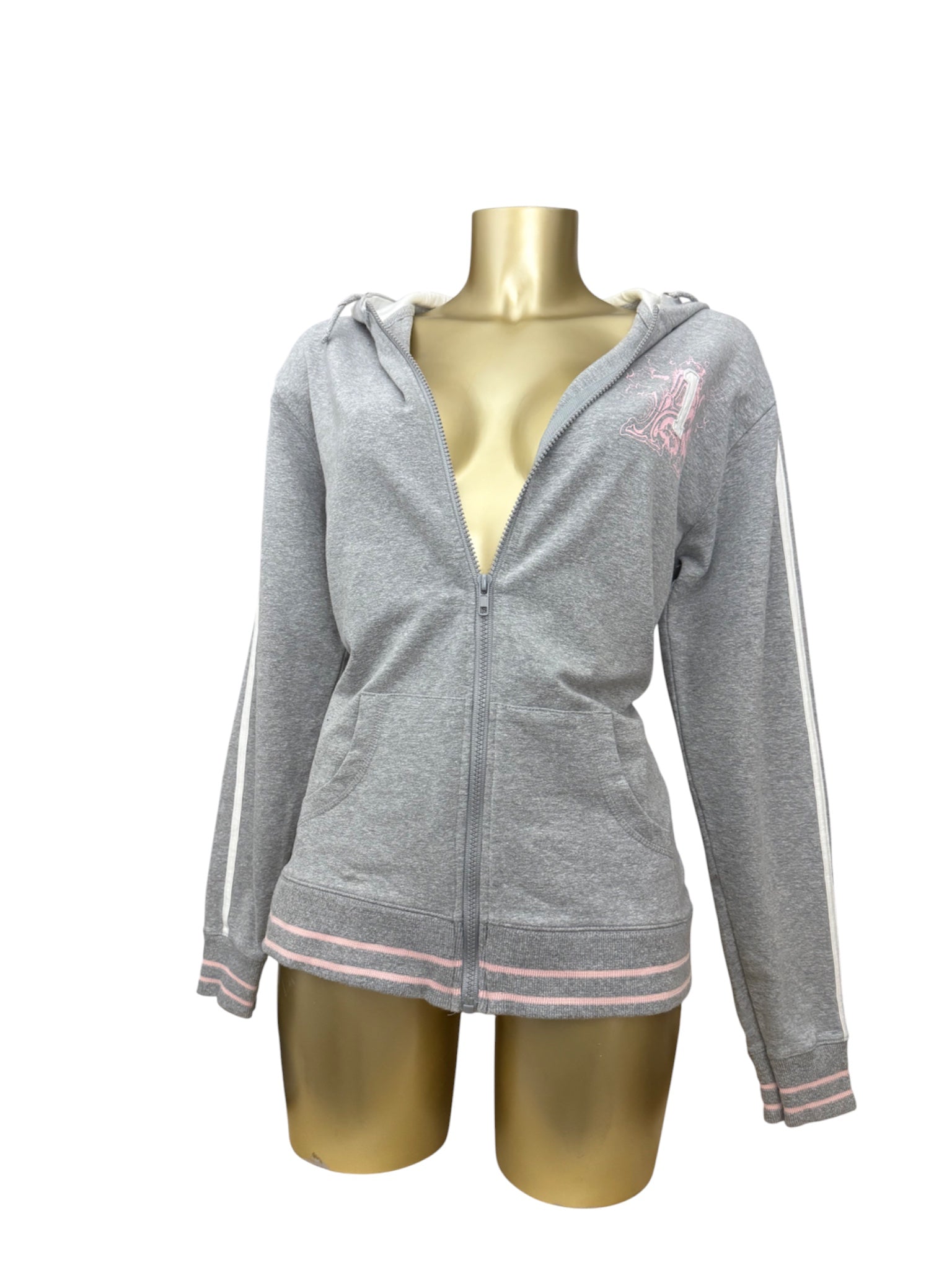 Grey zip up hoodie (XL)
