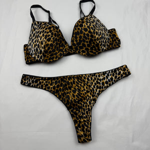 Panther silky underwear set bra + thong FR 90C (S)