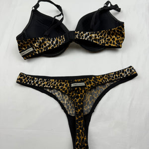 Panther silky underwear set bra + thong FR 90C (S)