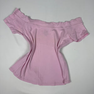 Baby pink off shoulder 100% cotton tee (L)