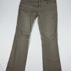 Khaki low rise flare pants (S)