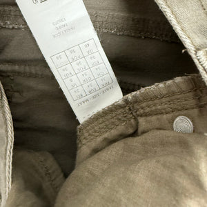 Khaki low rise flare pants (S)