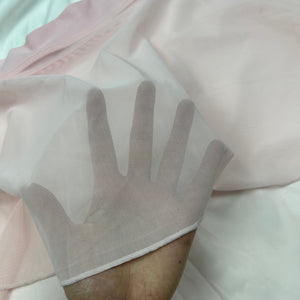 Baby pink mesh mini / micro low rise pleated skirt (S)