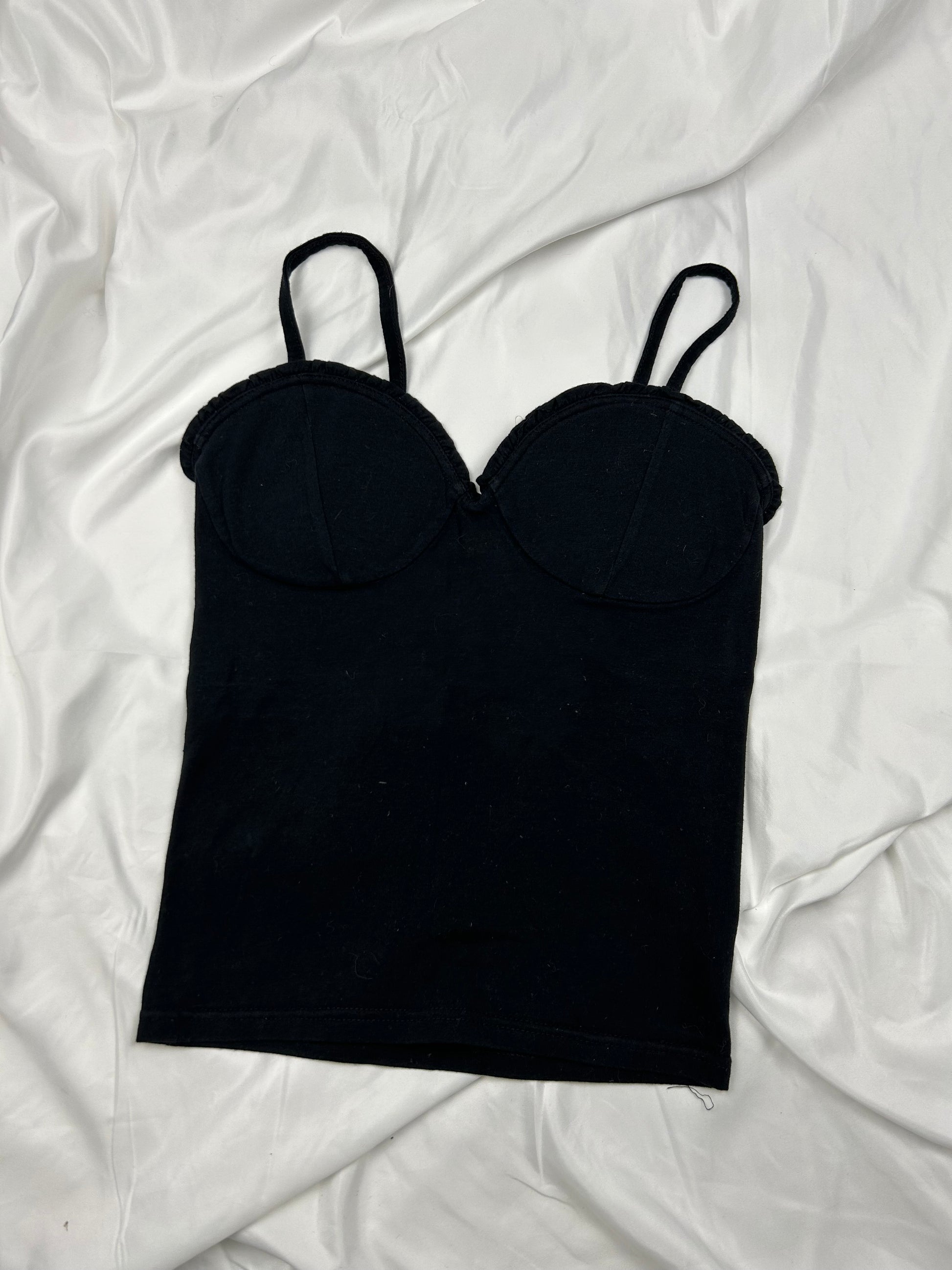 Black bustier cami top (S)