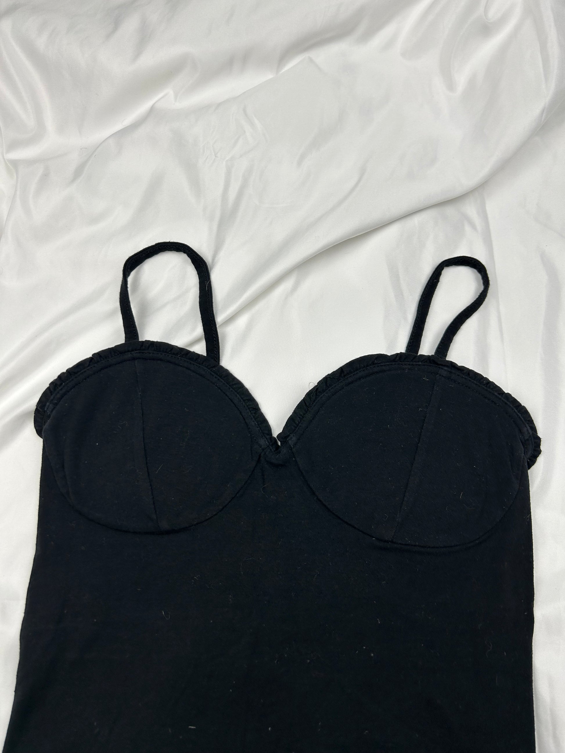 Black bustier cami top (S)