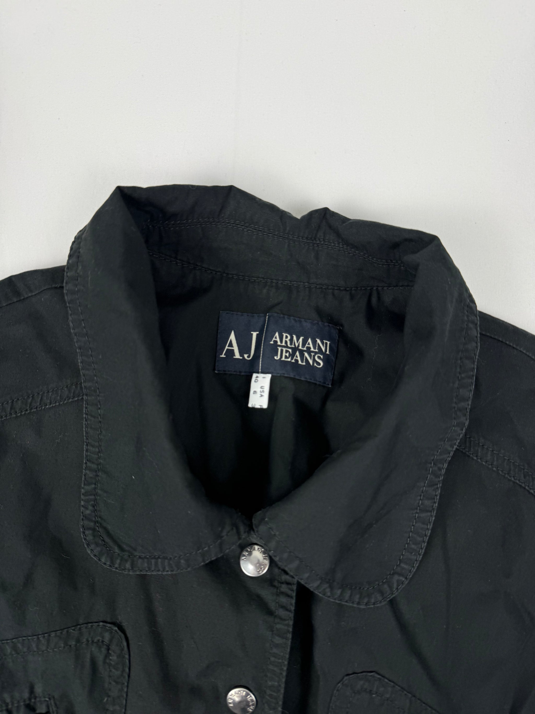 Black zip up biker jacket (S)