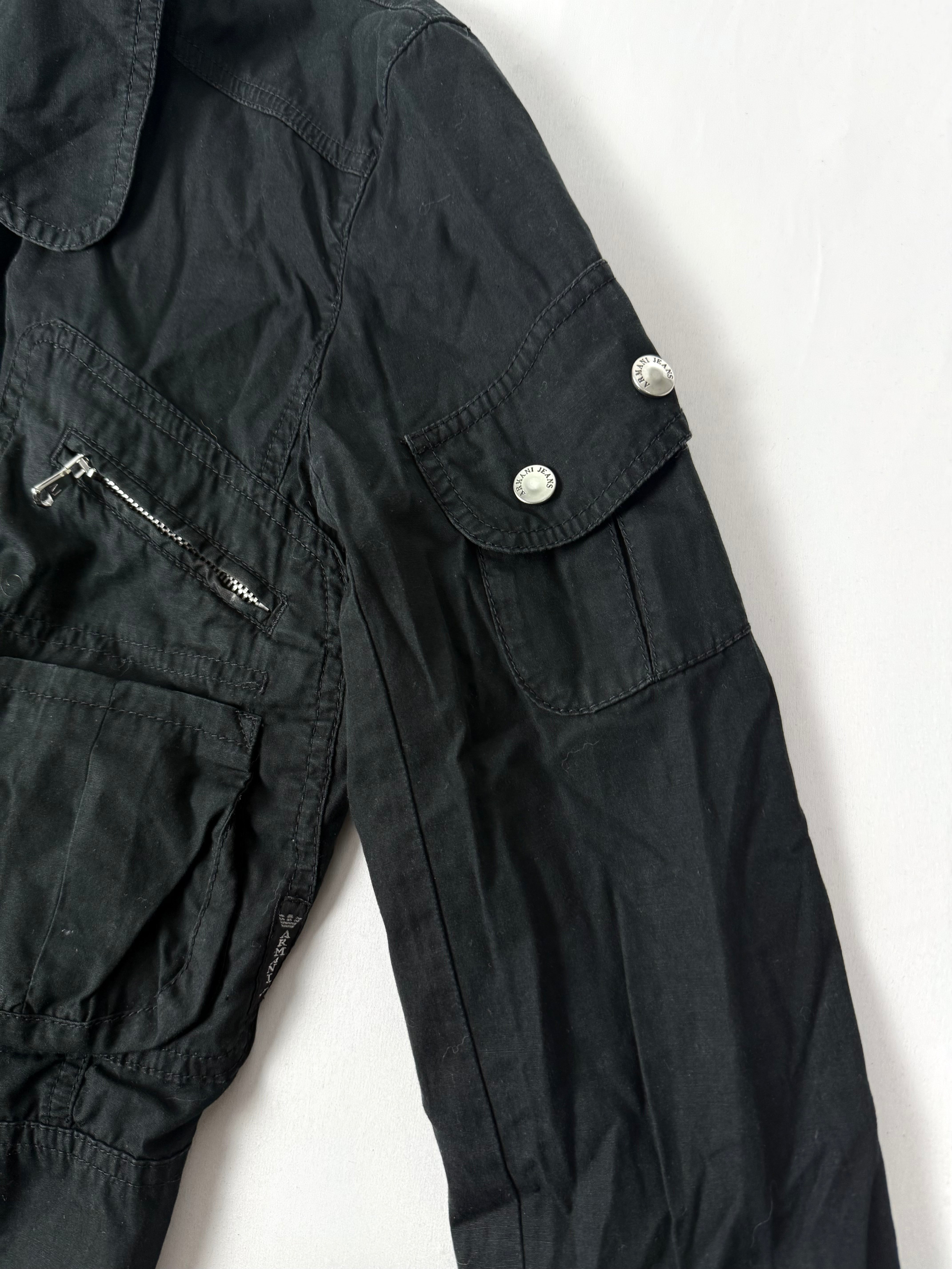 Black zip up biker jacket (S)