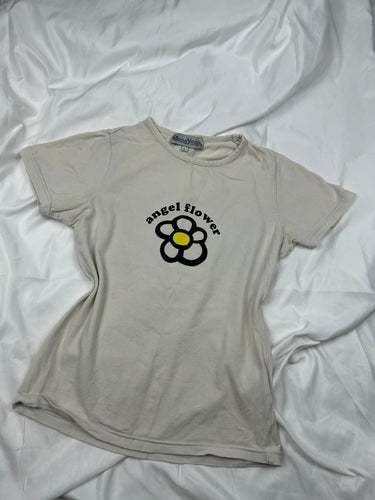 White flower logo tee (S/M)