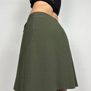 Khaki office mid skirt (S/M)