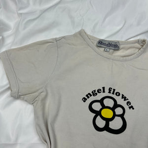 White flower logo tee (S/M)