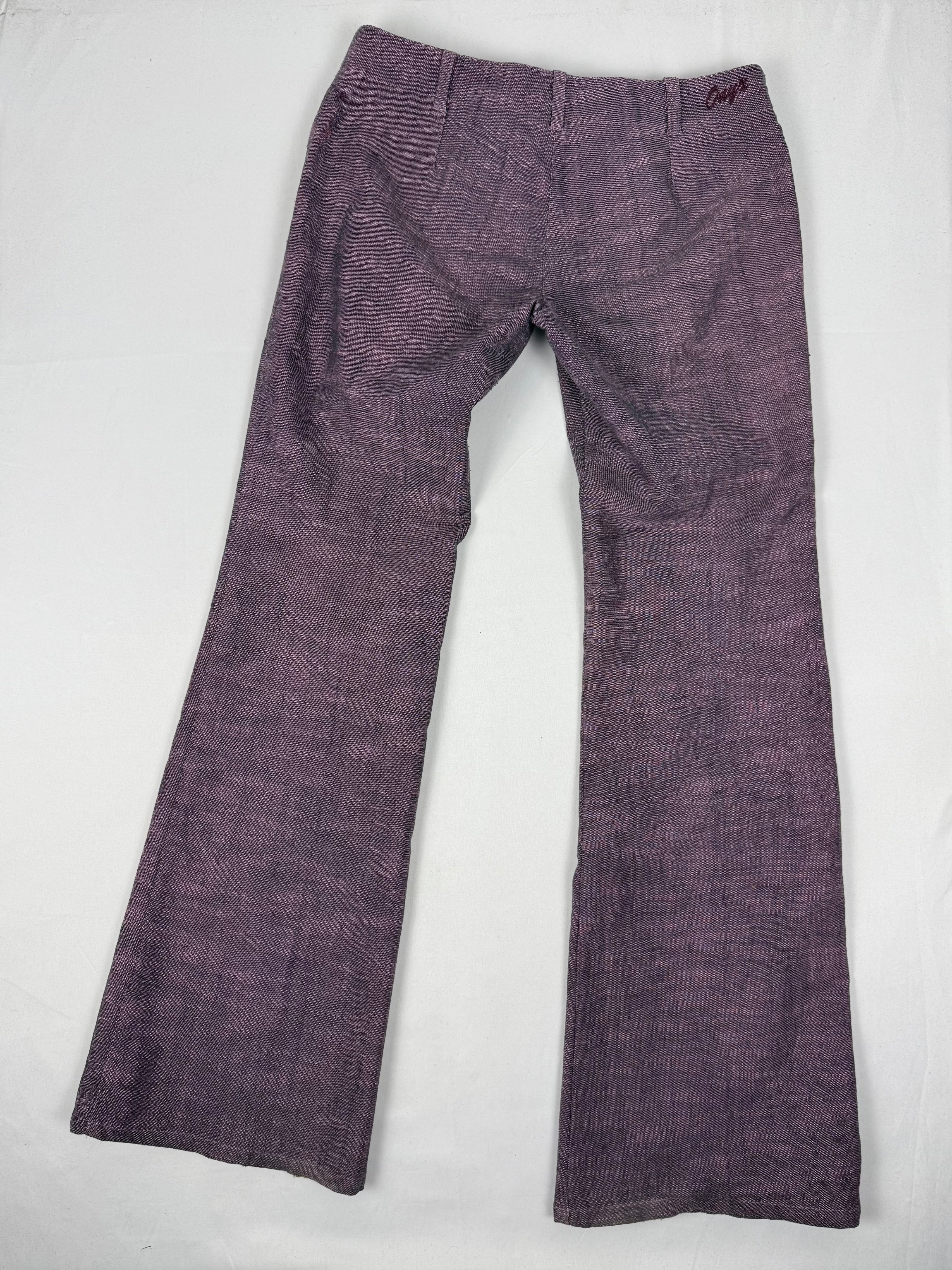 Purple low waist office flare pants (M)