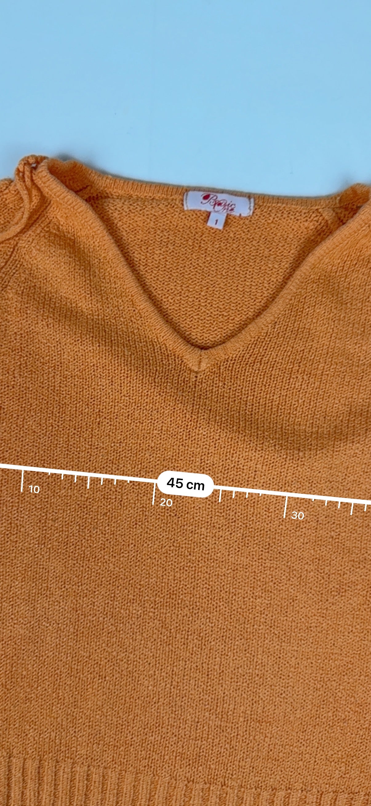 Orange lace up jumper (S/M)
