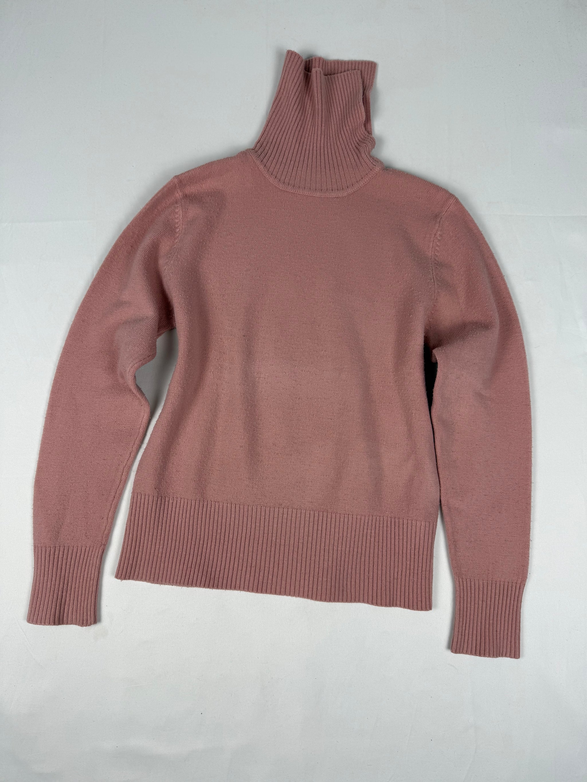 Pink turtleneck jumper (M)