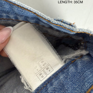 Blue denim cargo mini skirt (S/M)