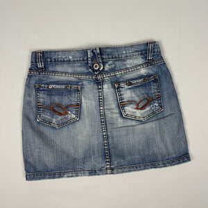 Blue denim cargo mini skirt (S/M)