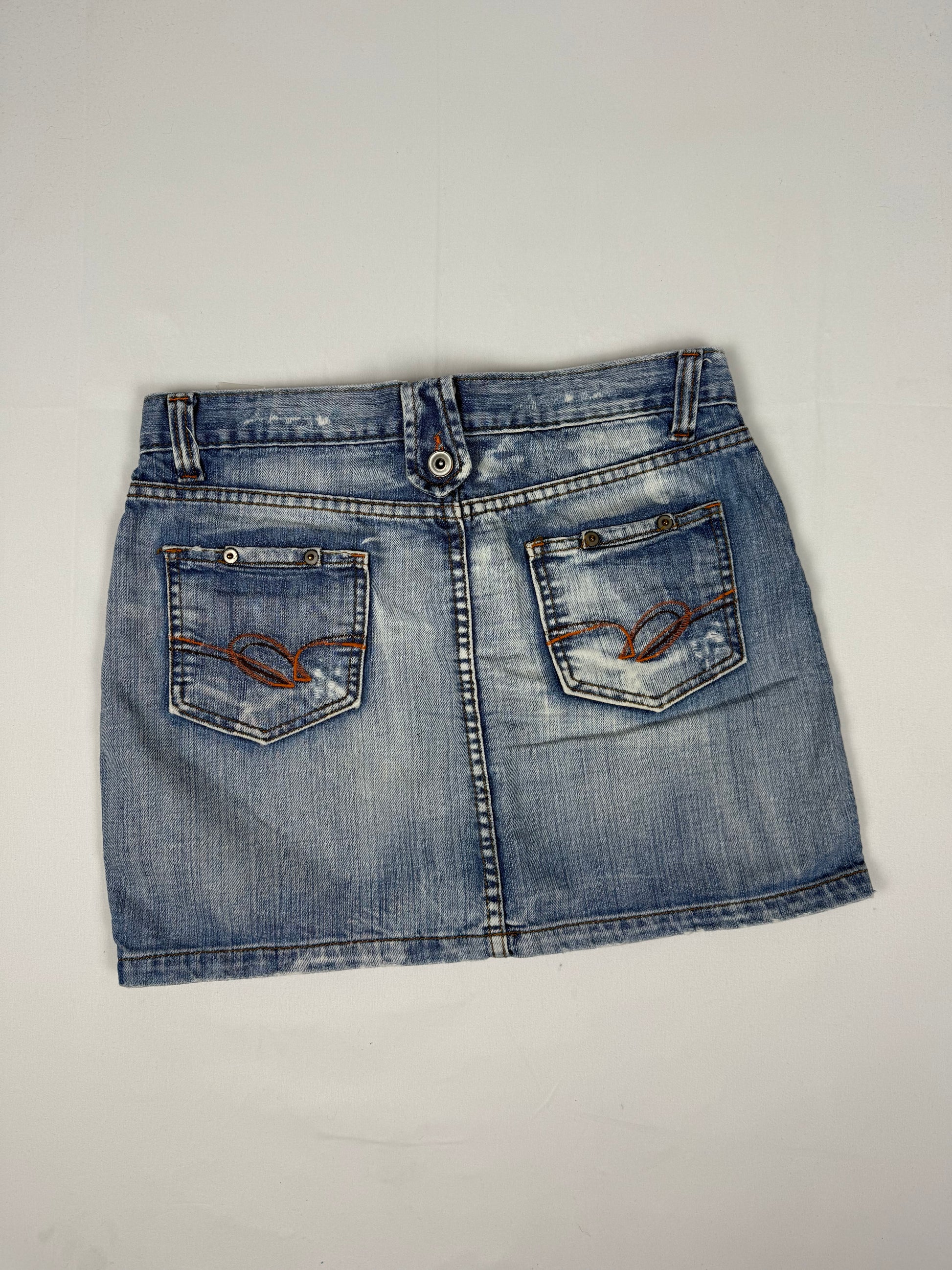Blue denim cargo mini skirt (S/M)