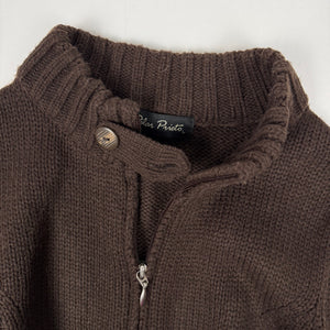 Brown zip up cardigan jumper (S/M)