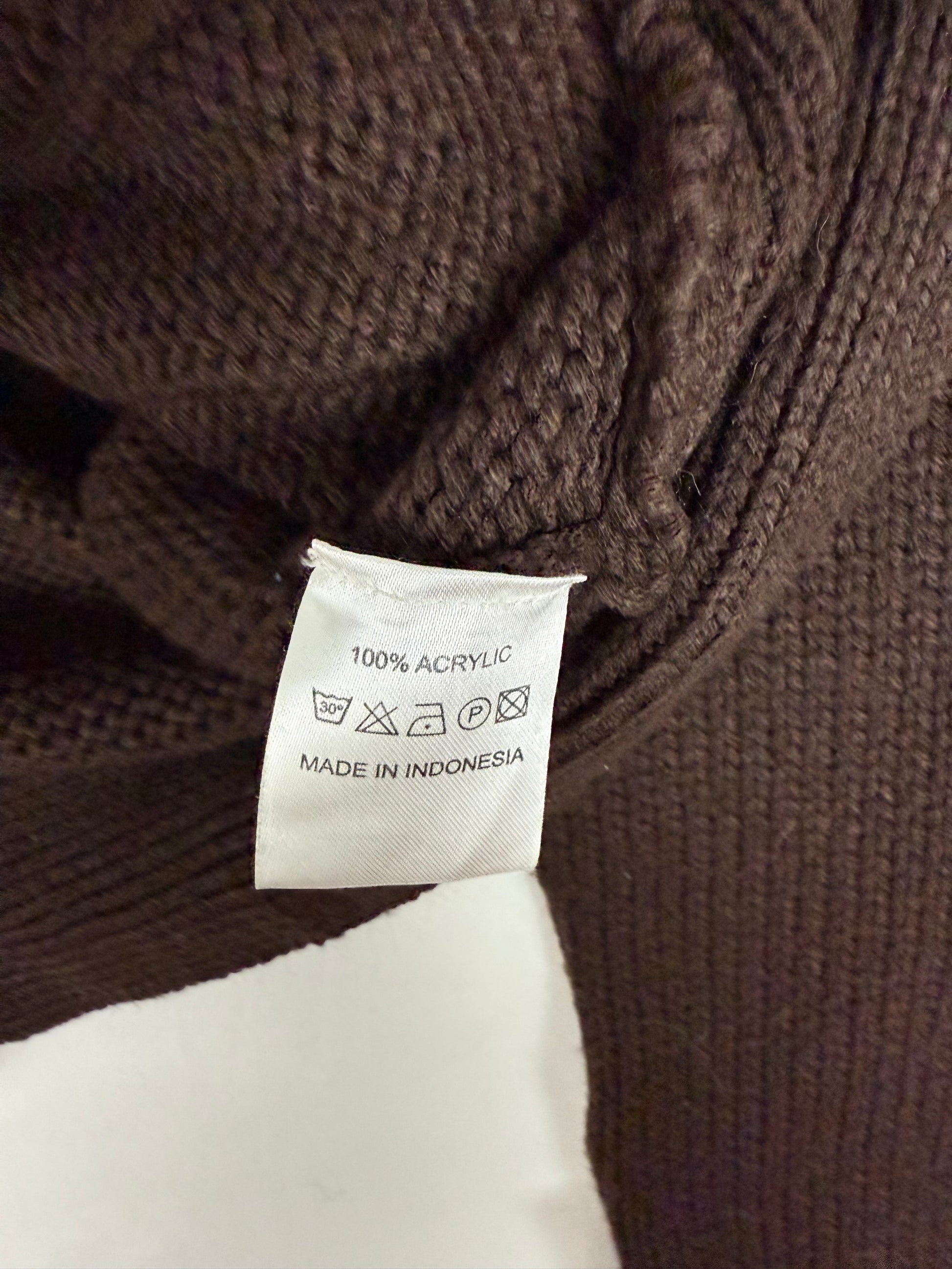 Brown zip up cardigan jumper (S/M)