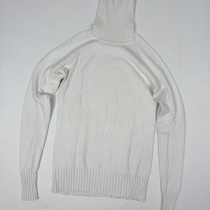White turtleneck cotton jumper (S/M)
