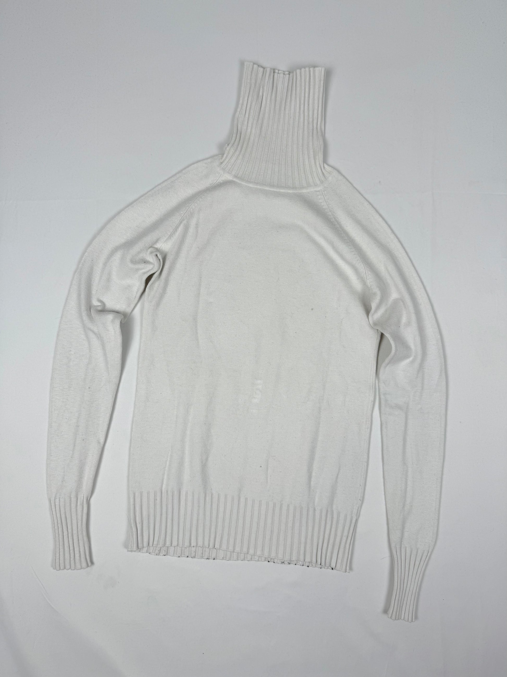 White turtleneck cotton jumper (S/M)
