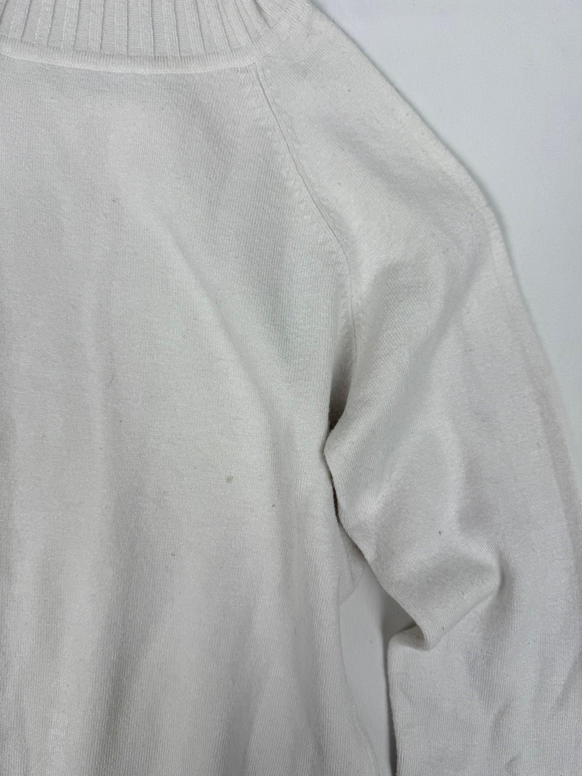 White turtleneck cotton jumper (S/M)