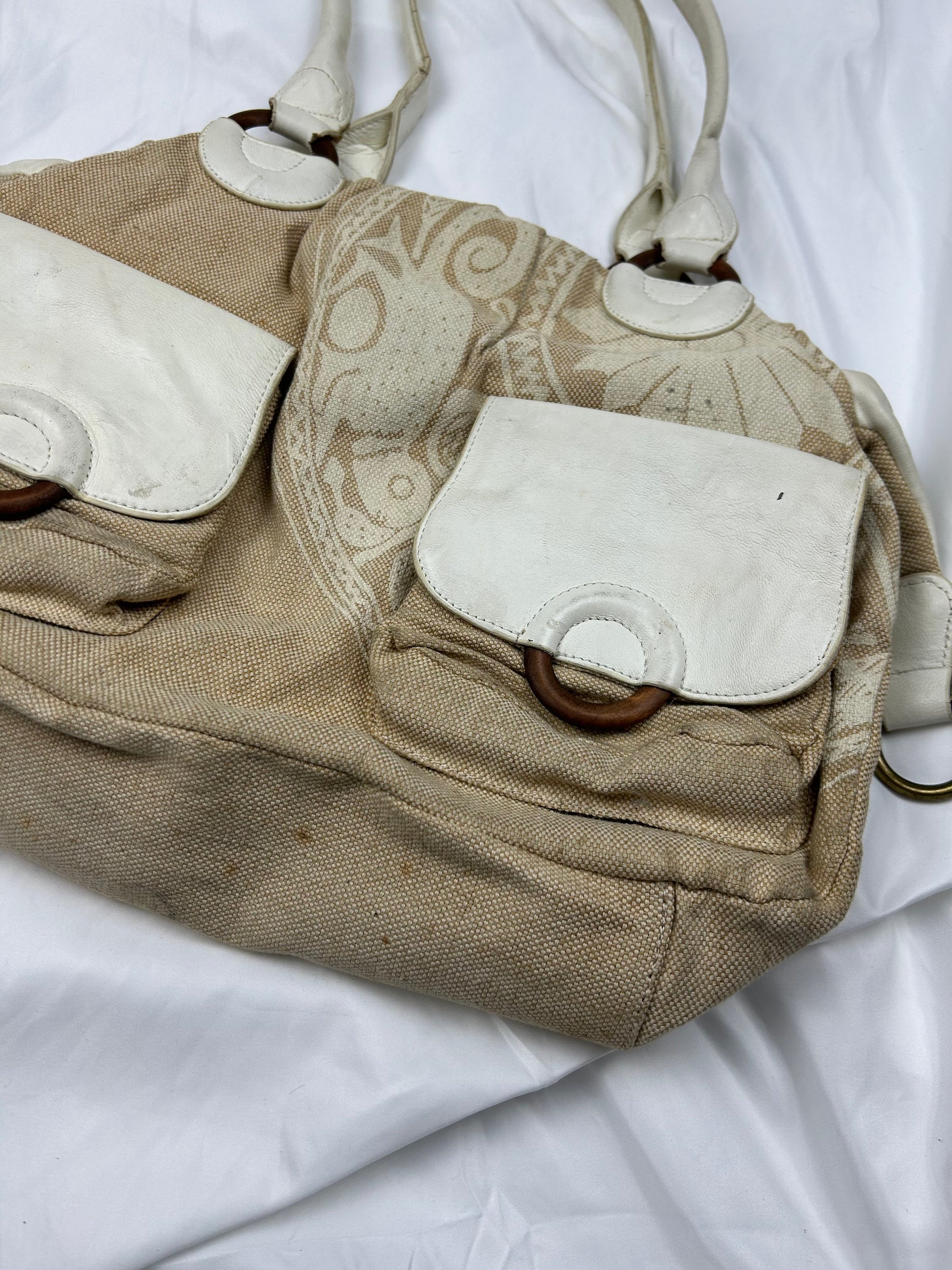 Beige  besace shoulder bag