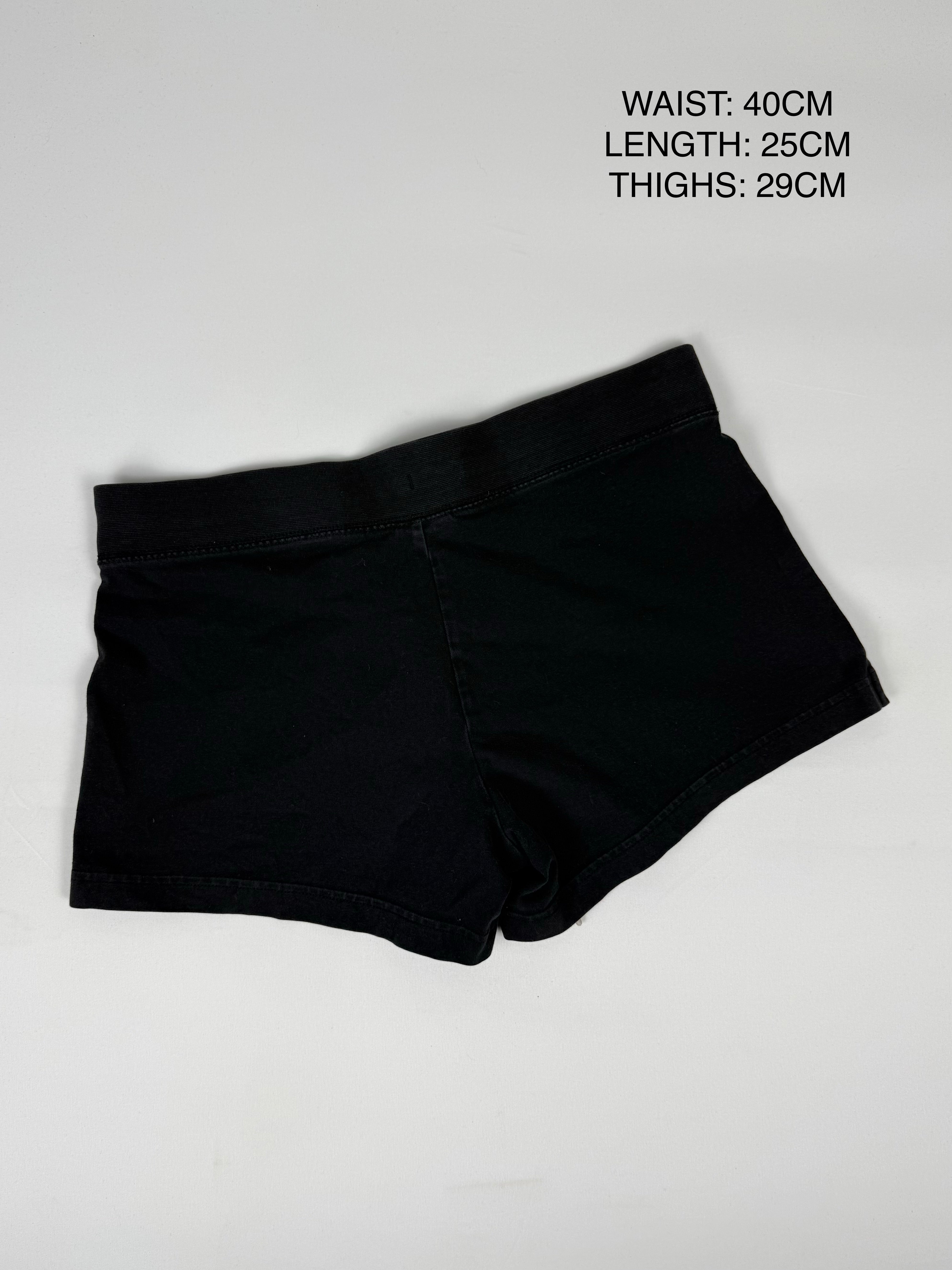 Black activewear mini short (M)