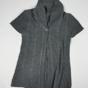 Grey shorts sleeves cardigan jumper (XL)