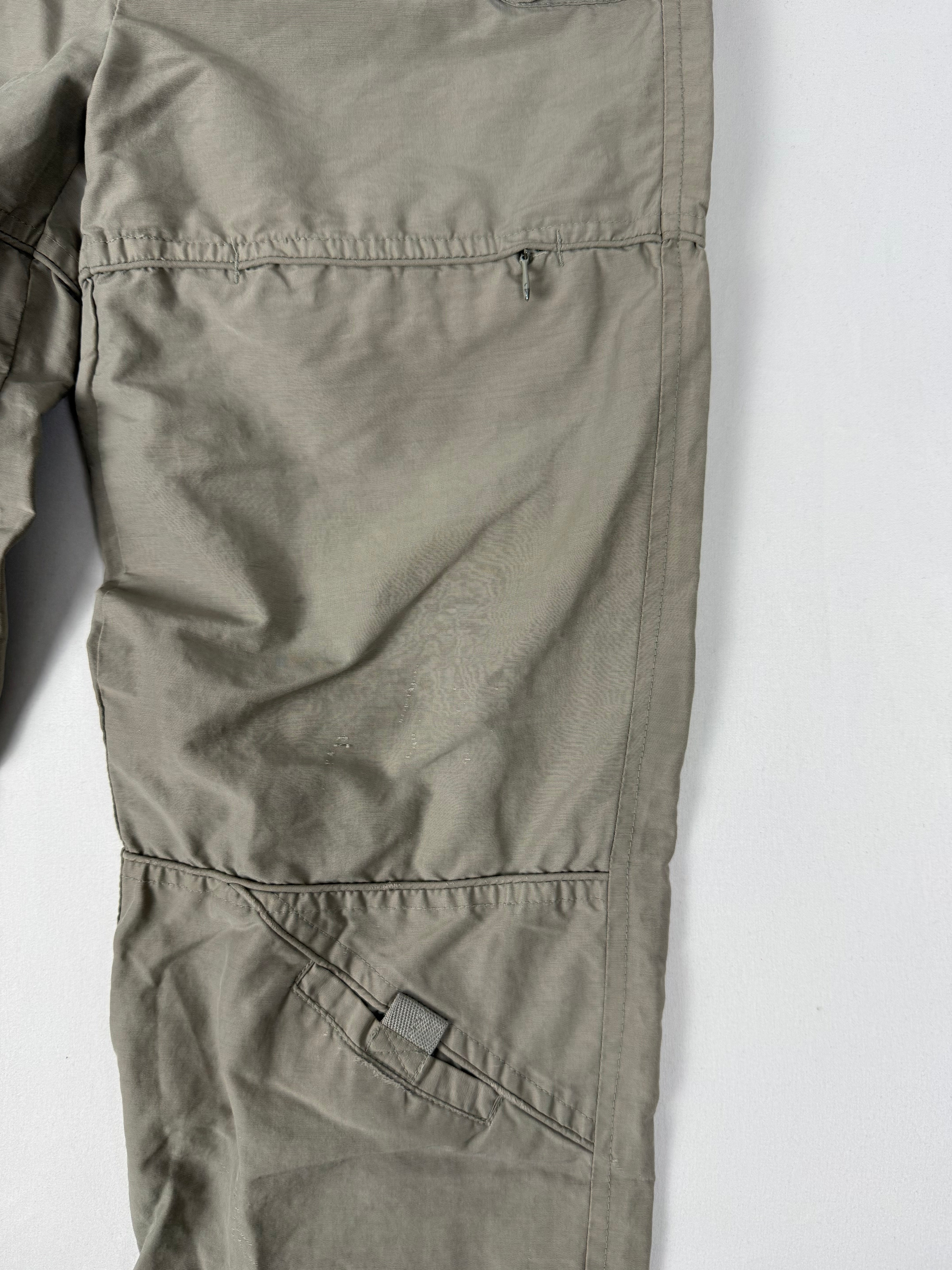Khaki cargo low waist capri pants (XXS/XS)