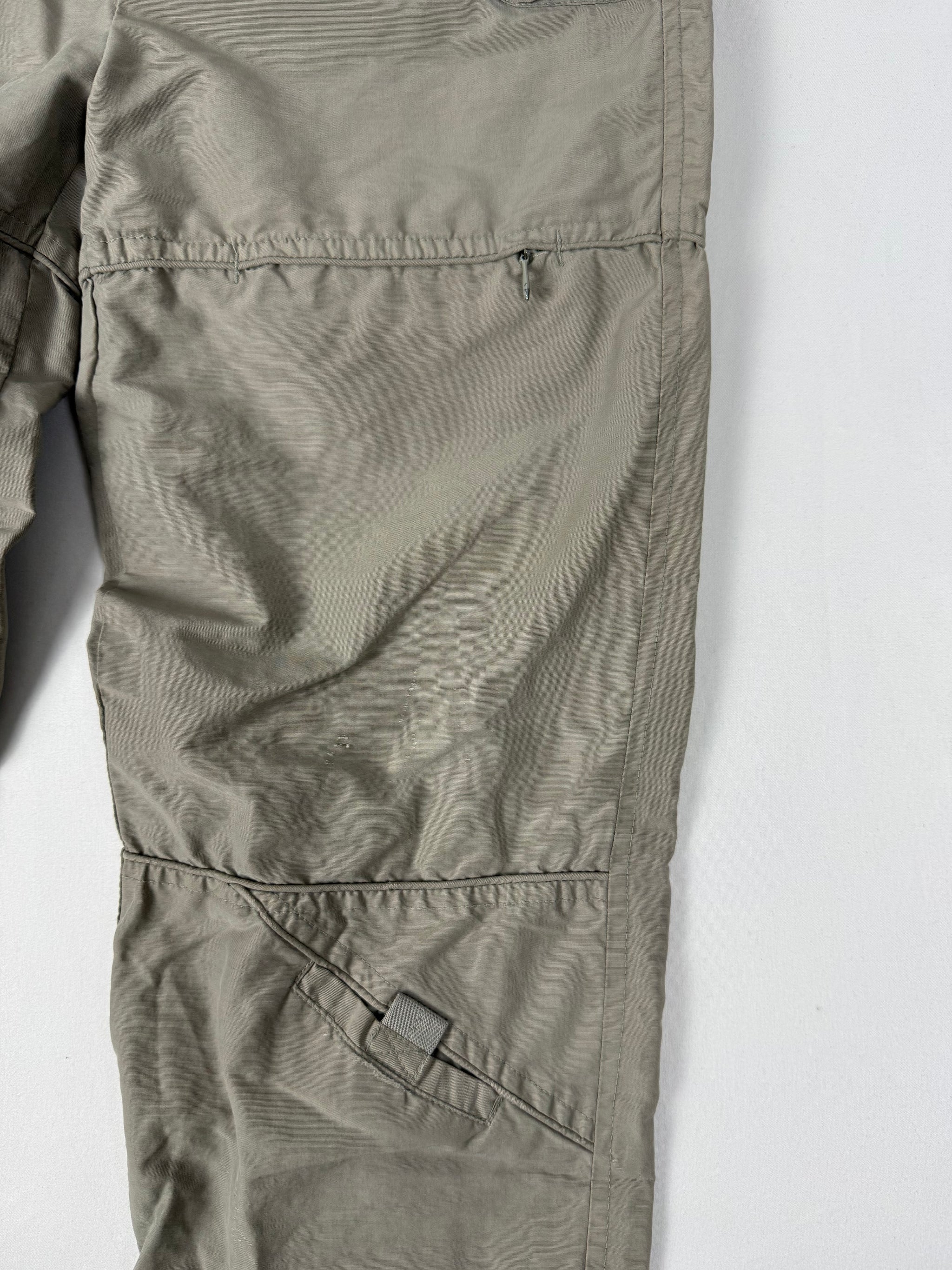 Khaki cargo low waist capri pants (XXS/XS)