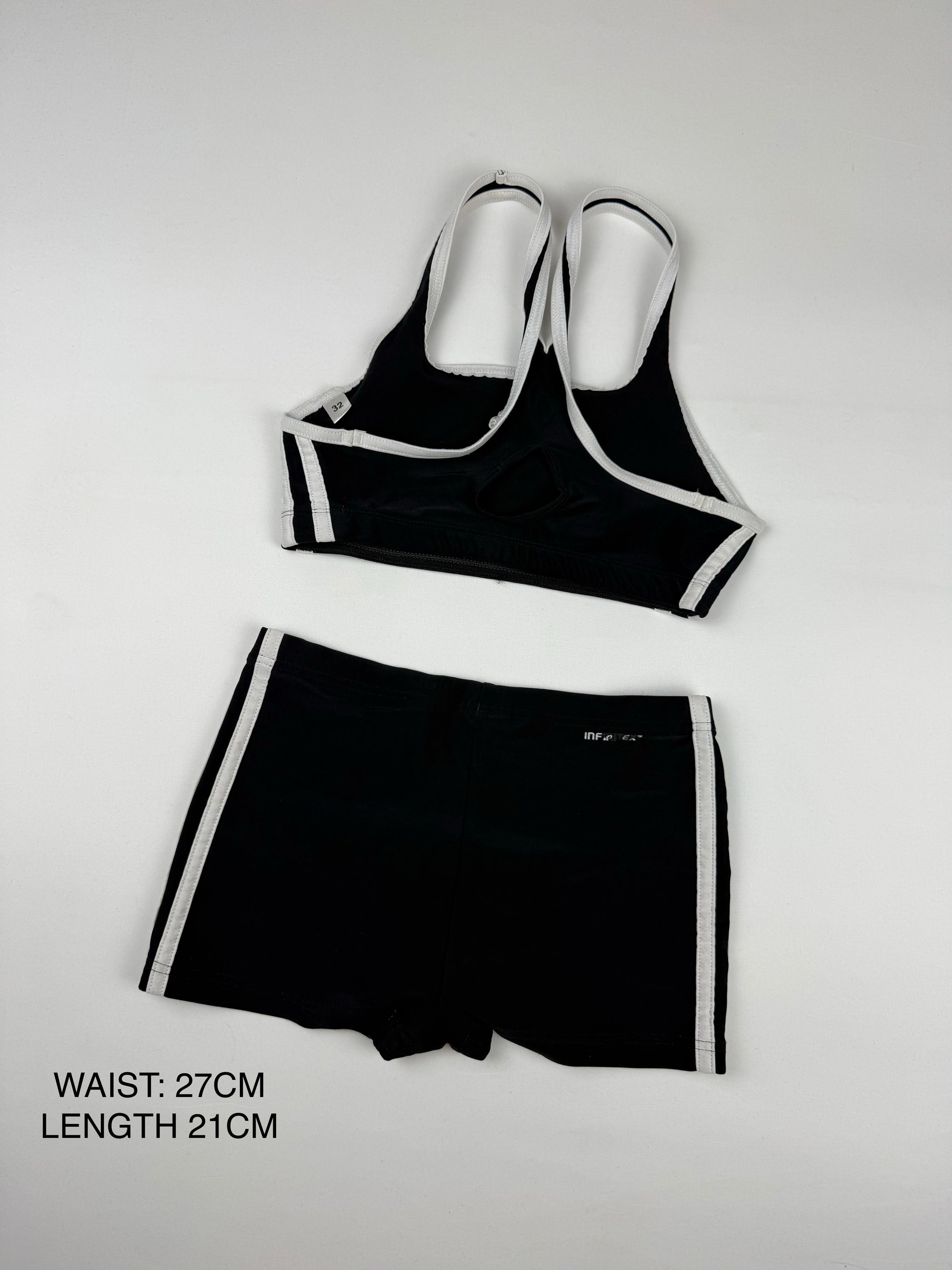 Black shorty bikini set (XS)