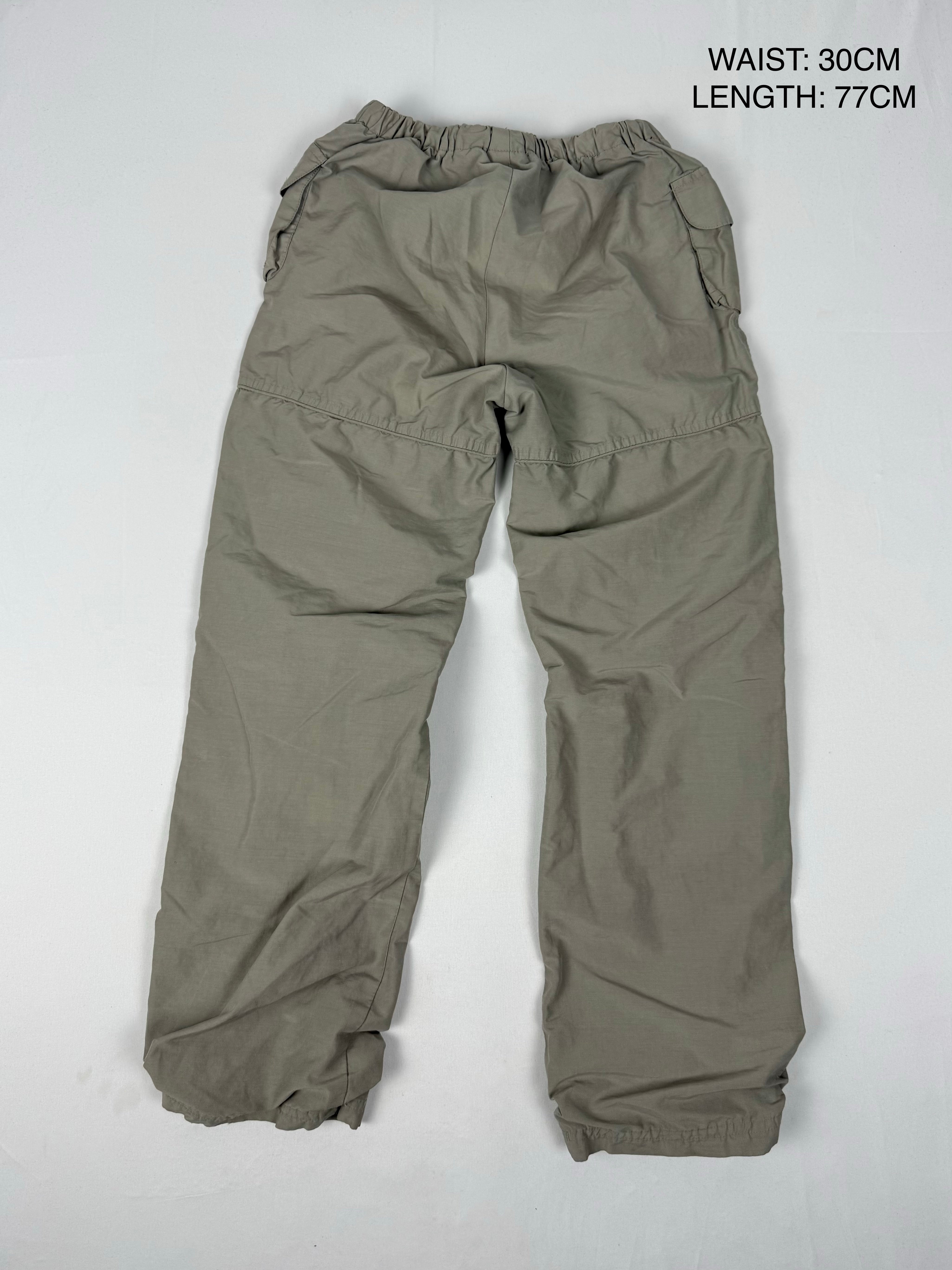 Khaki cargo low waist capri pants (XXS/XS)