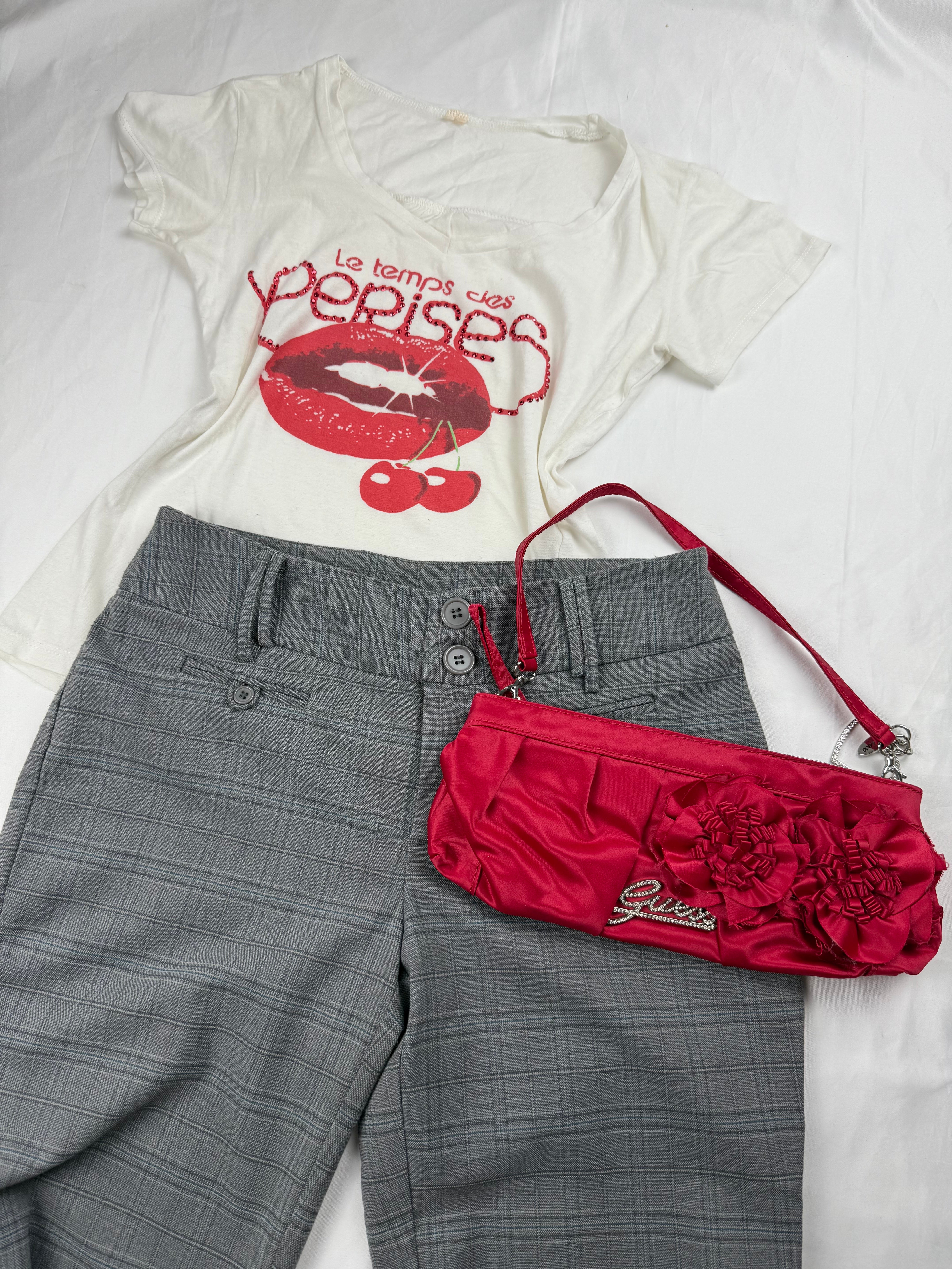 White logo cotton tee (M)