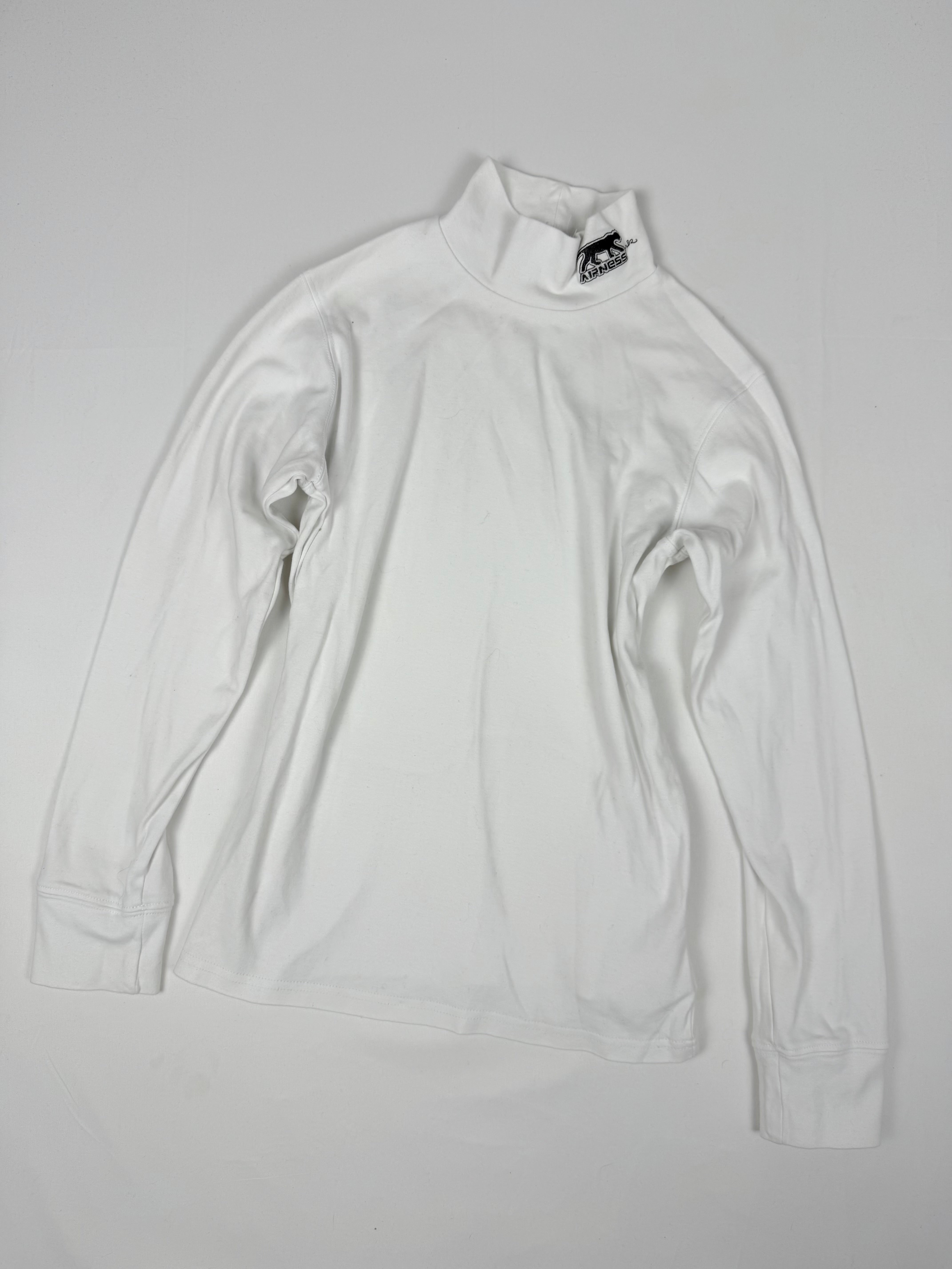 White cotton high neck long sleeves top (M/L)