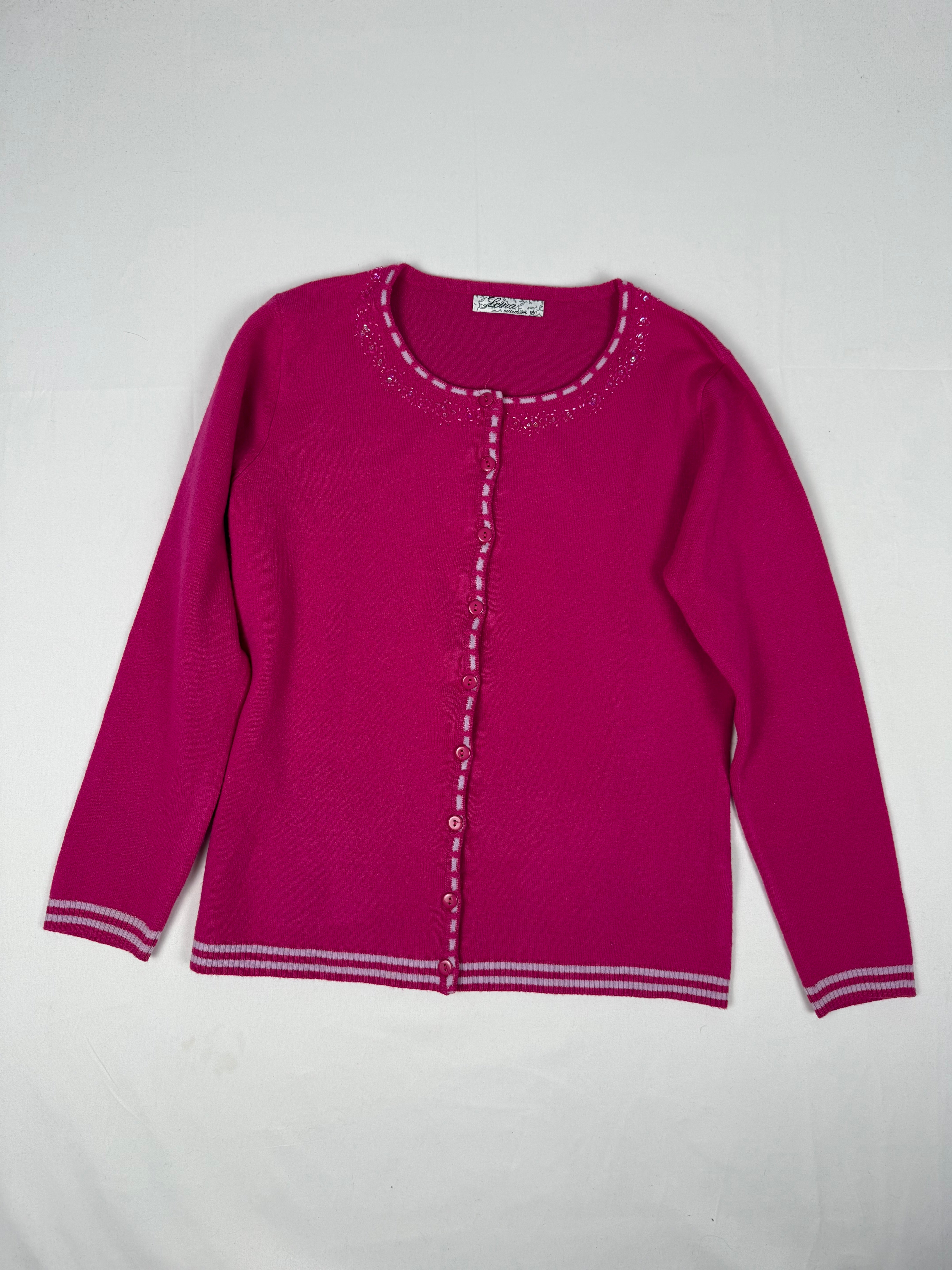 Pink stretchy cardigan jumper (M/L)
