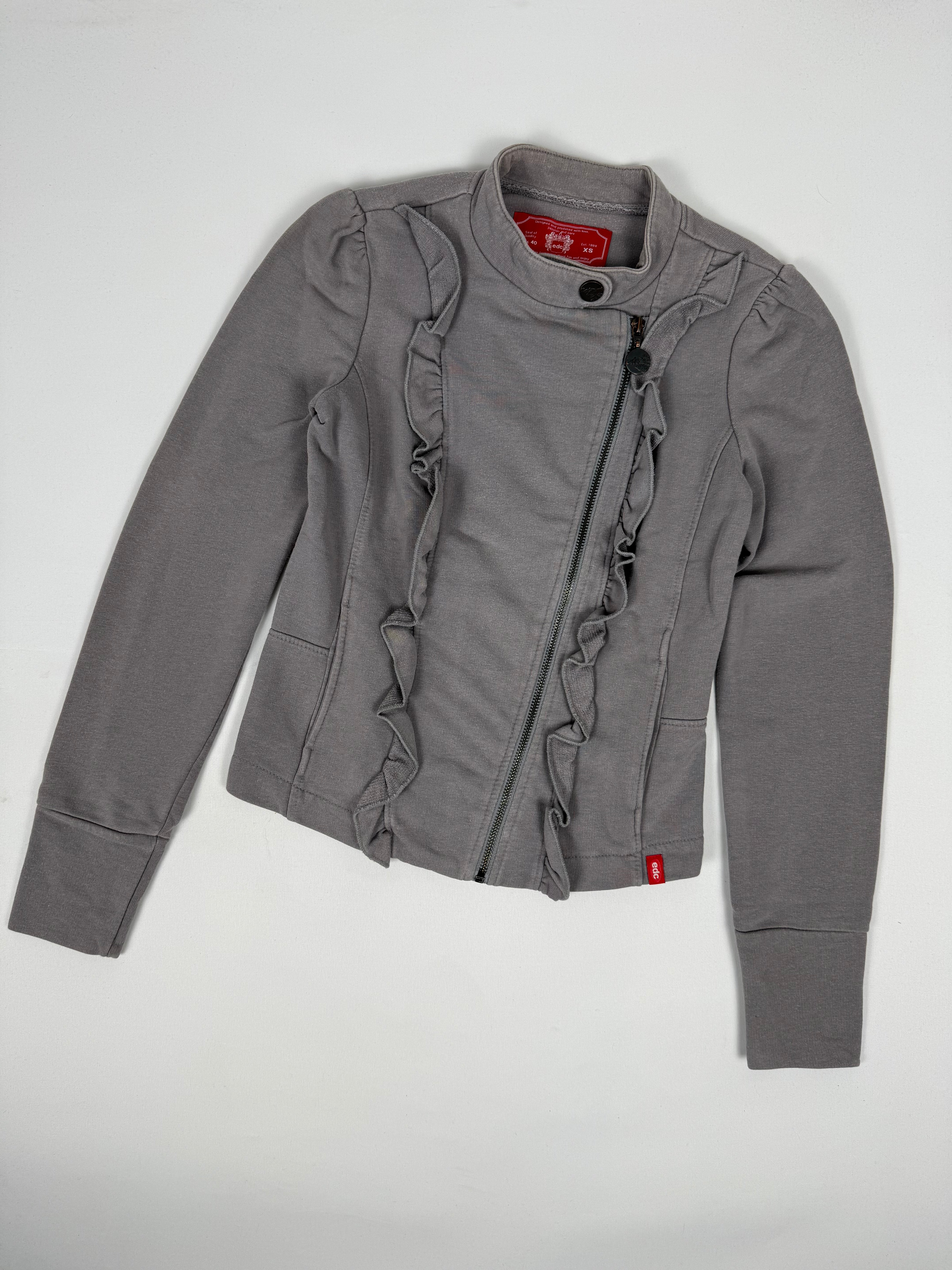 Veste ajustée 100 % coton kaki (L)