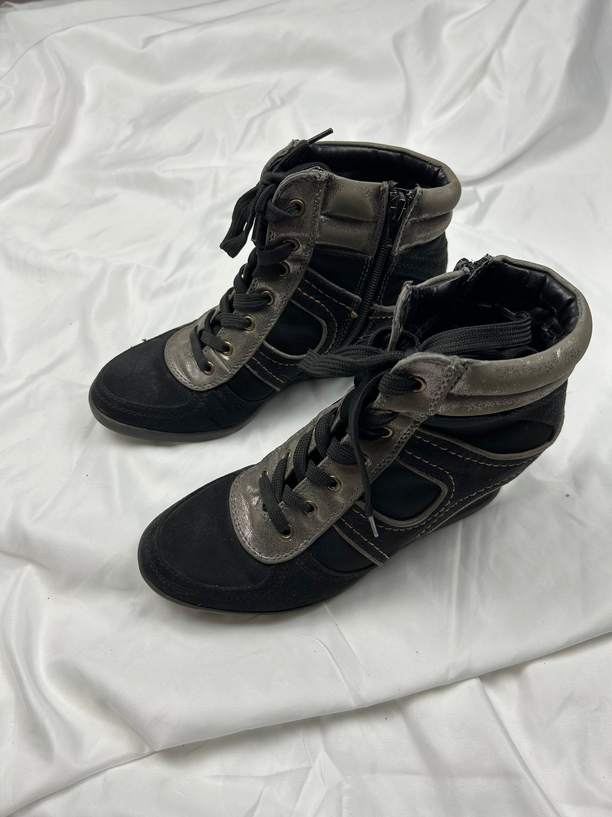 Black platform heels trainers (38)