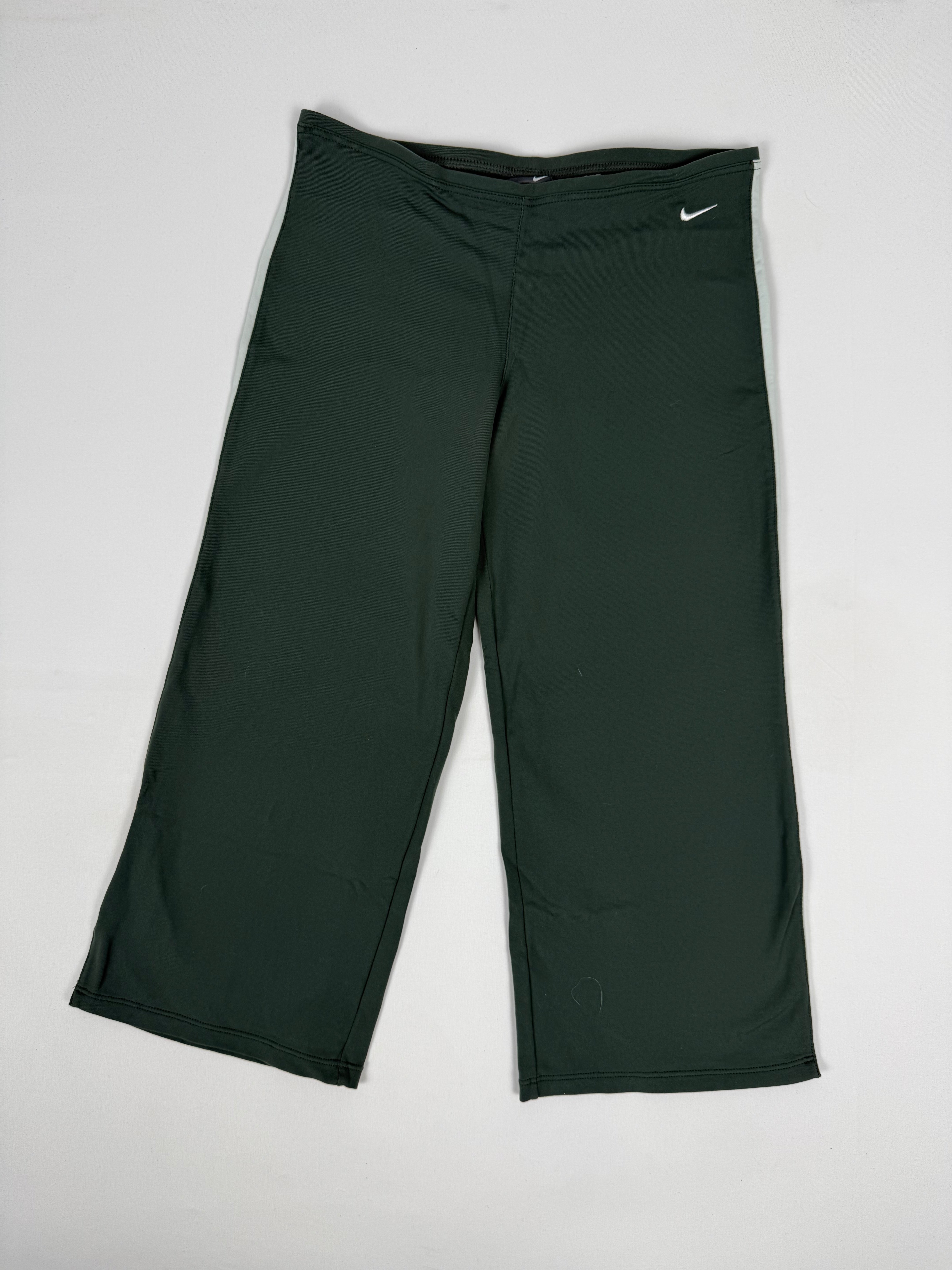 Khaki capri leggings pants (S)