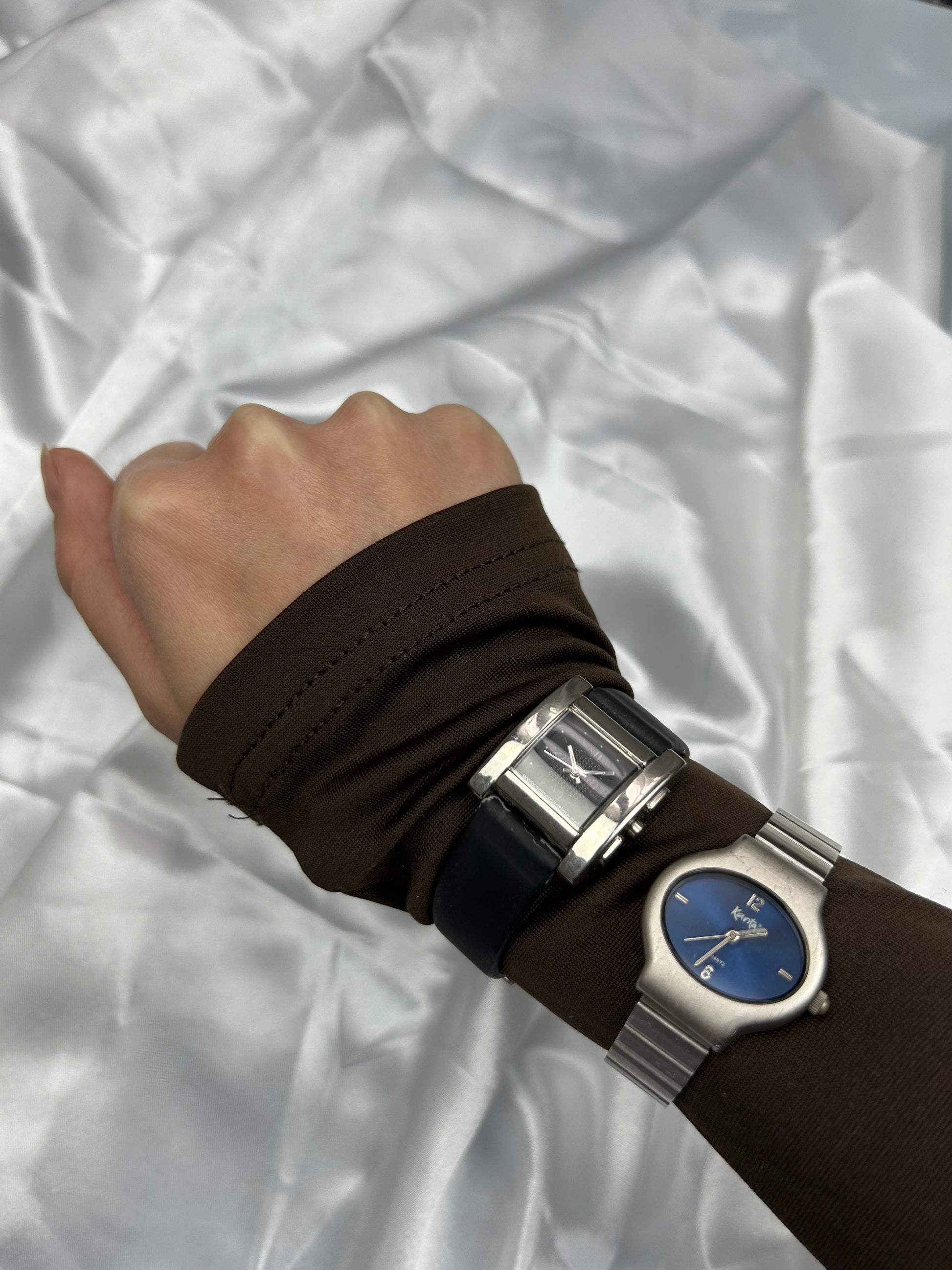 Vintage silver inox bracelet watch jewelry