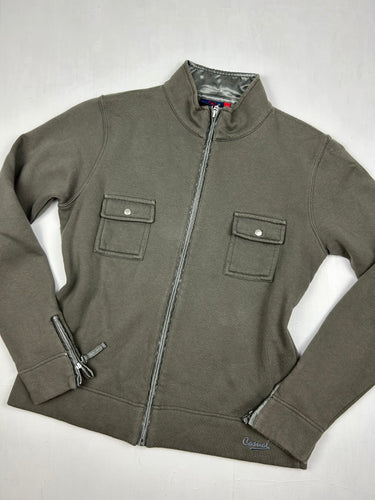 Khaki zip up sweatshirt (M)