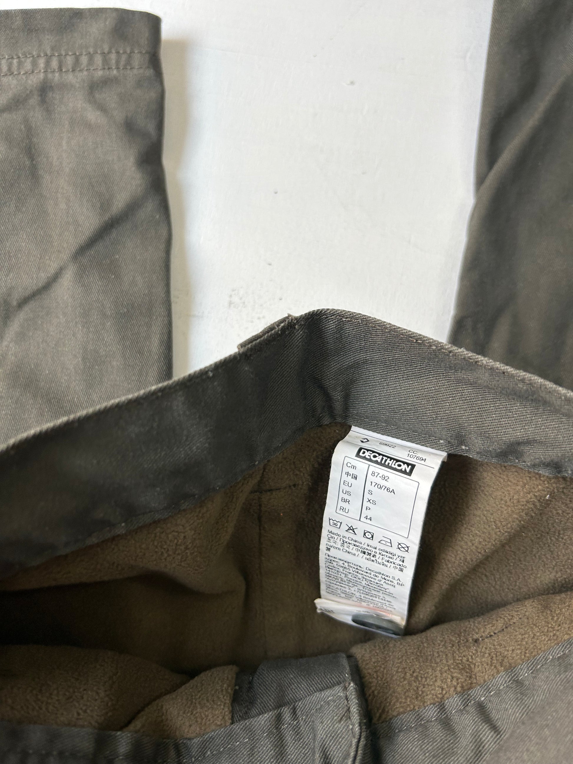 Khaki cargo 90s y2k vintage utility pants (S)