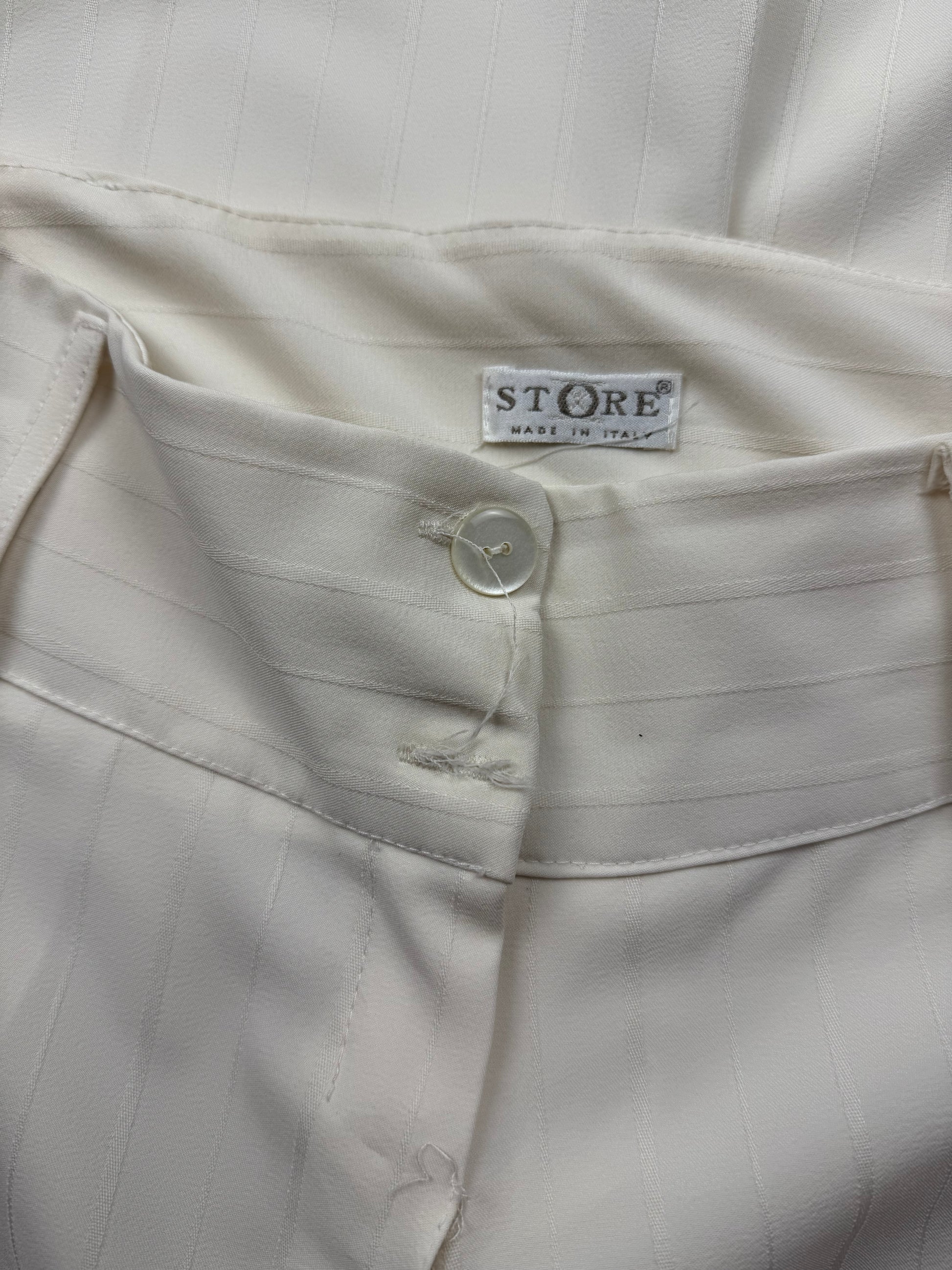 White low rise office pants (S)