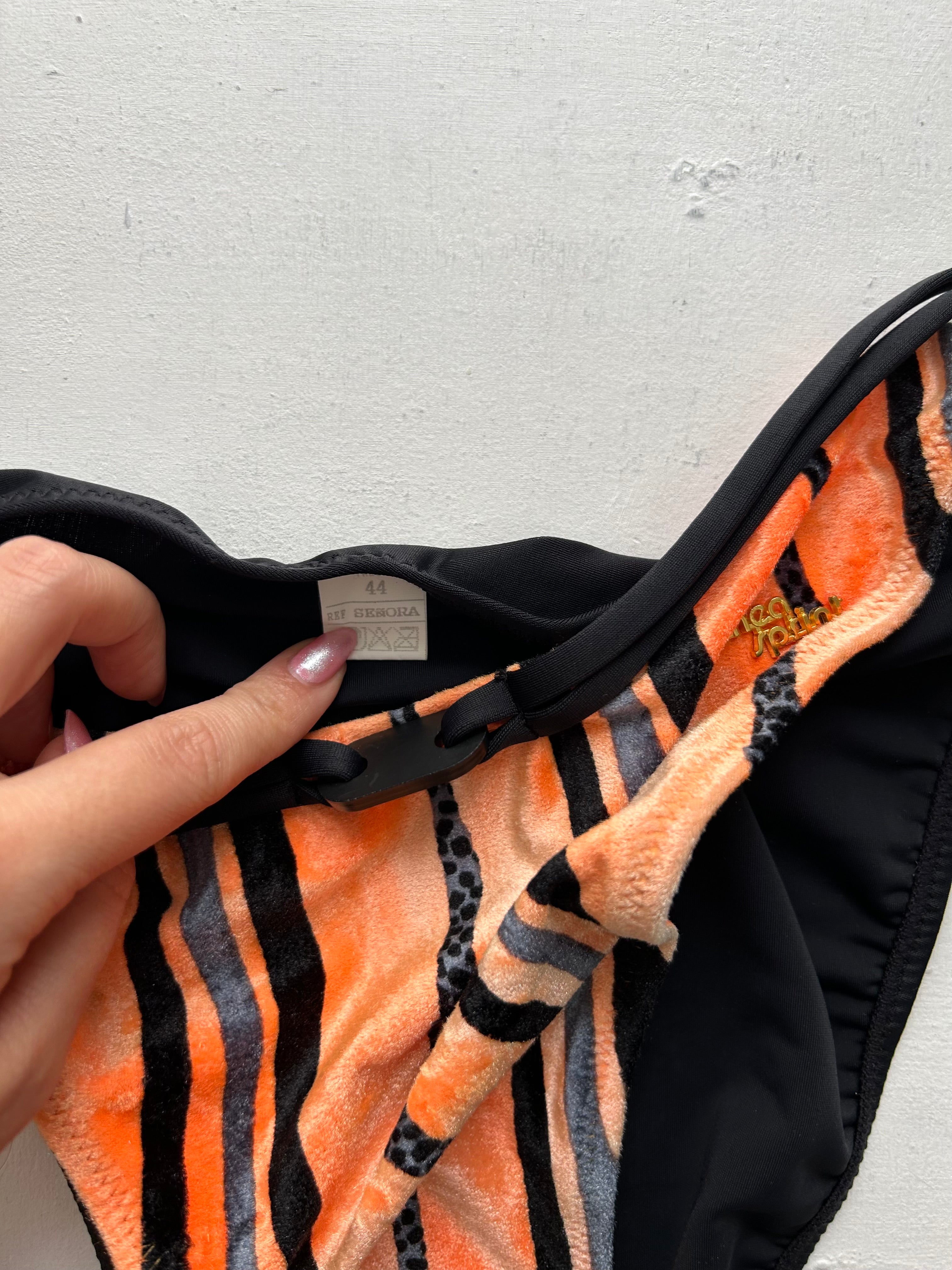Orange velvet brand new bikini set (S/M)