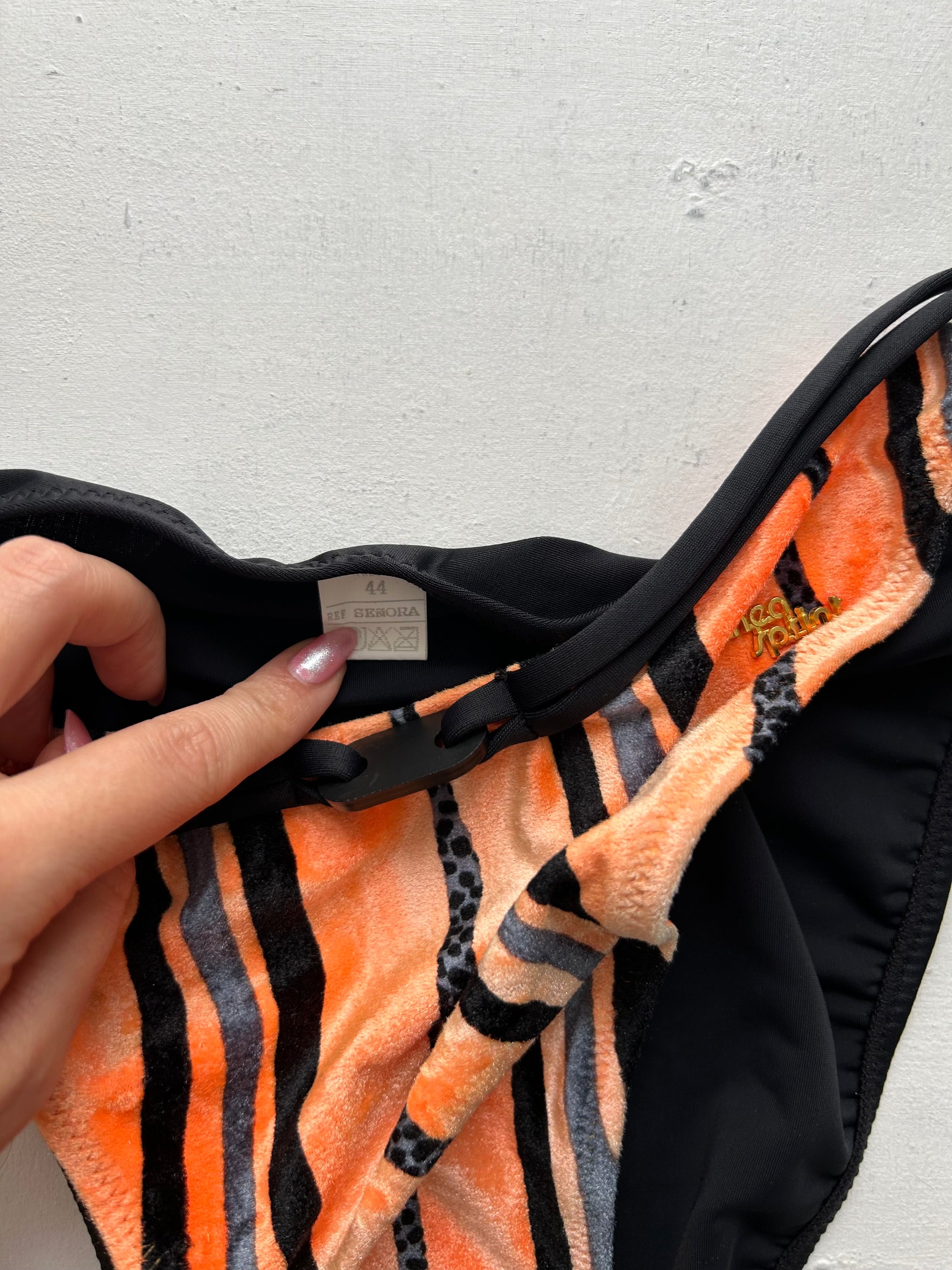 Orange velvet brand new bikini set (S/M)