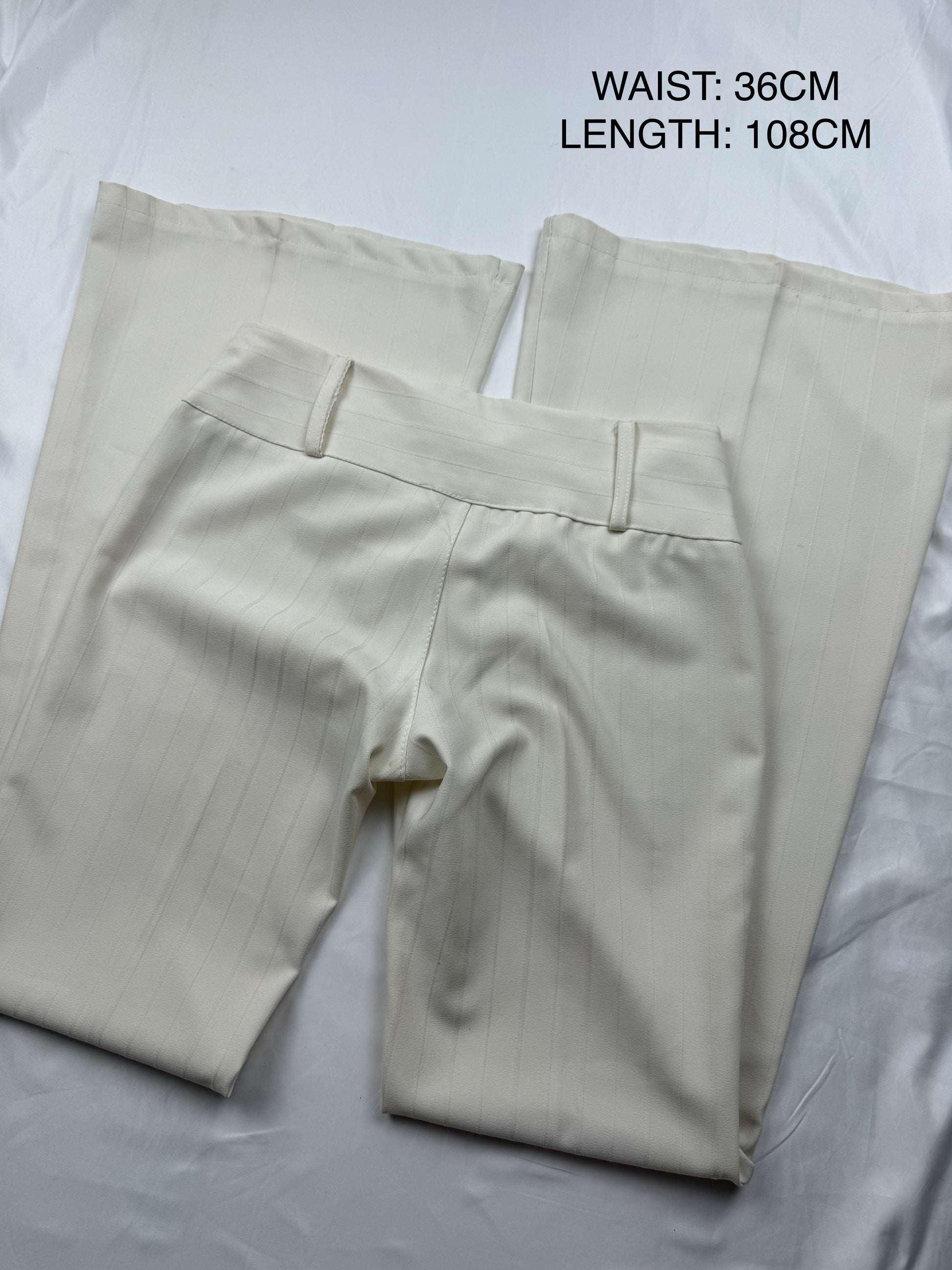 White low rise office pants (S)
